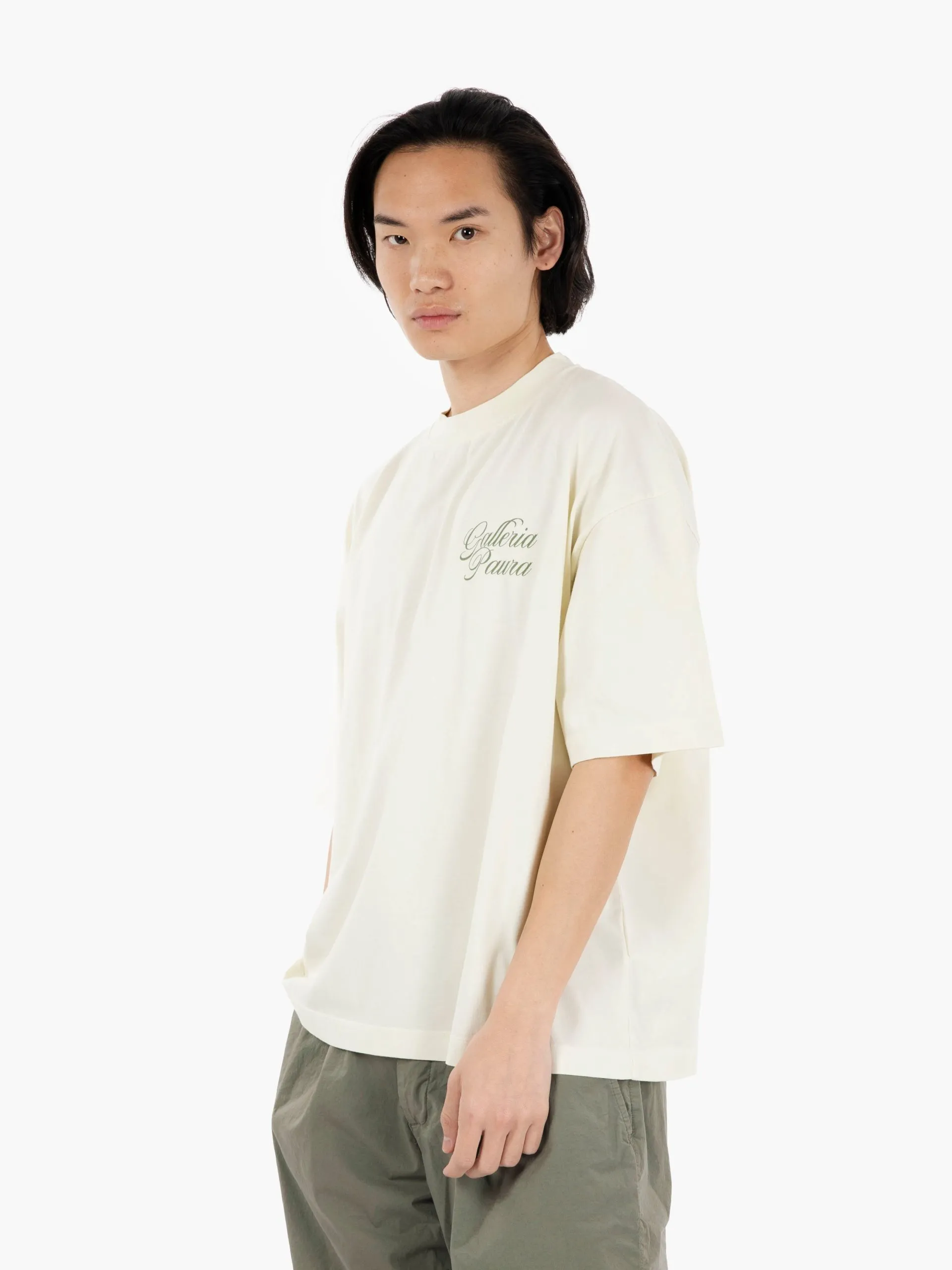 Costa oversized tee stampa lettering off white