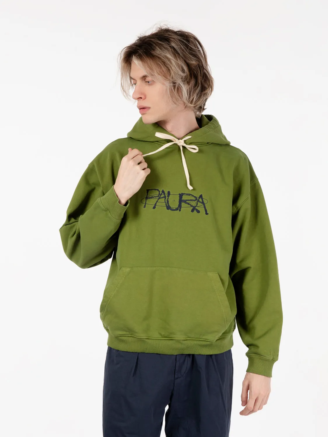 Felpa con cappuccio verde