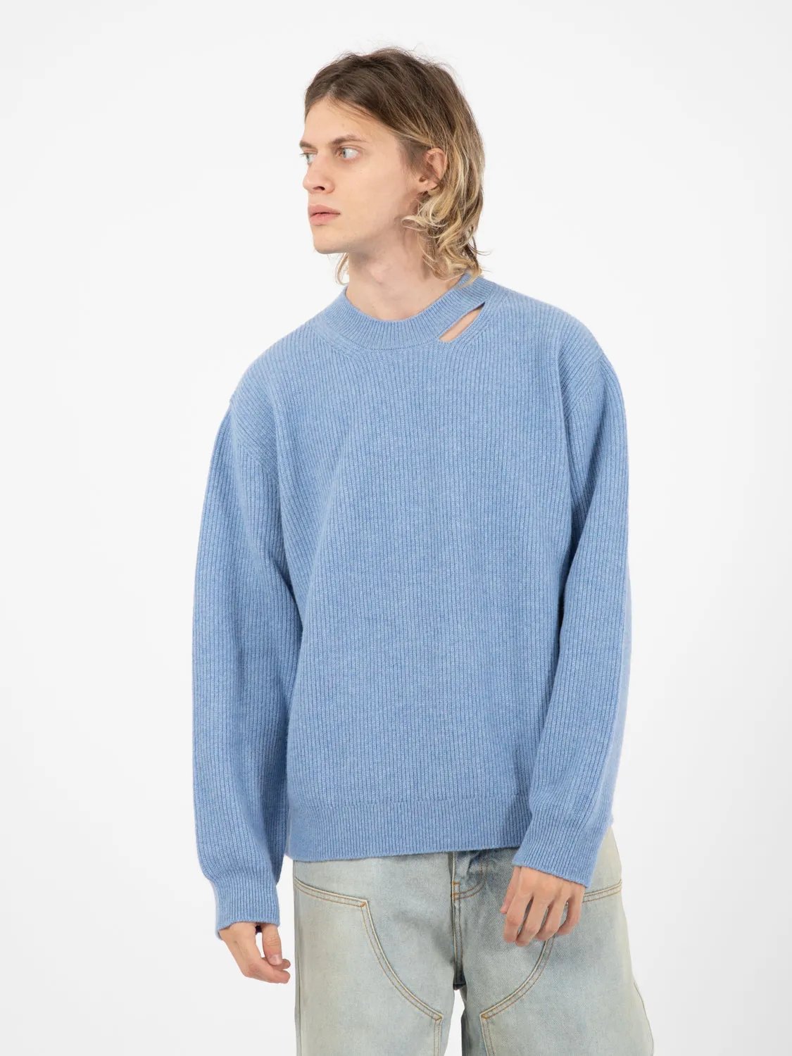Maglione Genova Crewneck royal celeste