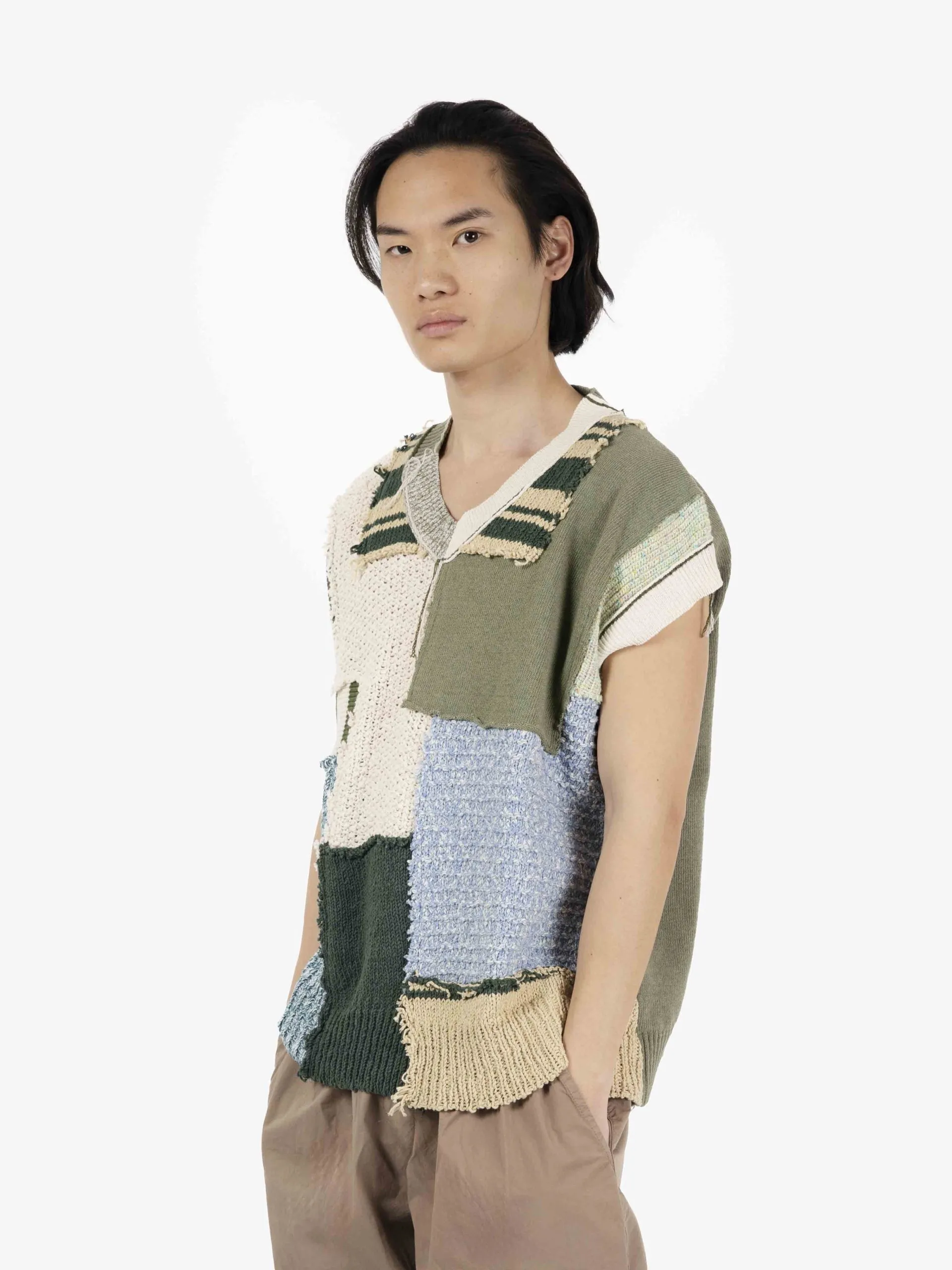 Nabil patchwork gilet multicolor