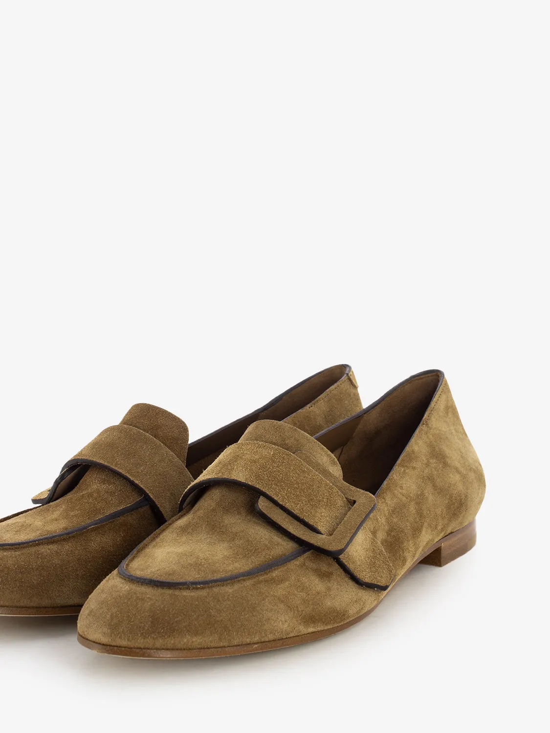 Mocassino Softy in camoscio noce