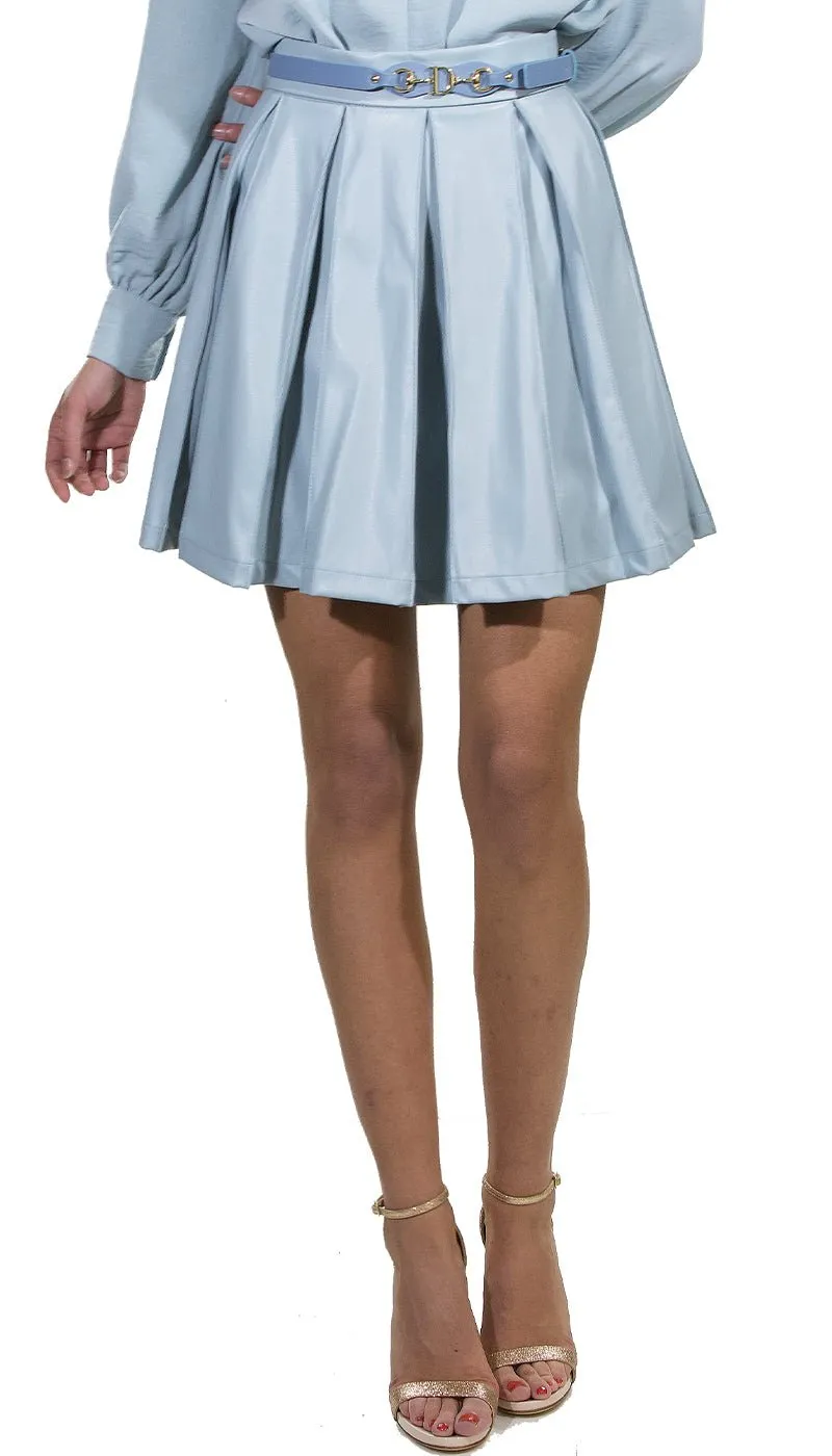 Denny Rose Gonna in similpelle con contropieghe. 121DD70004