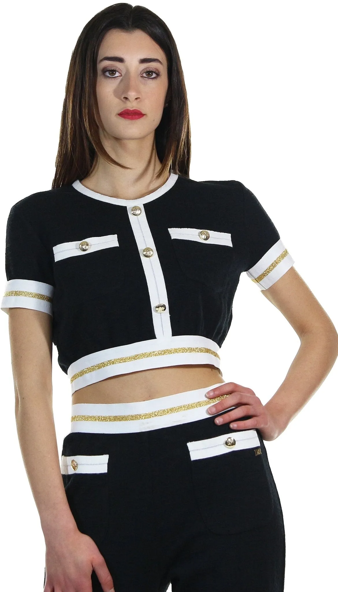 Denny Rose Maglia corta in bouclè.