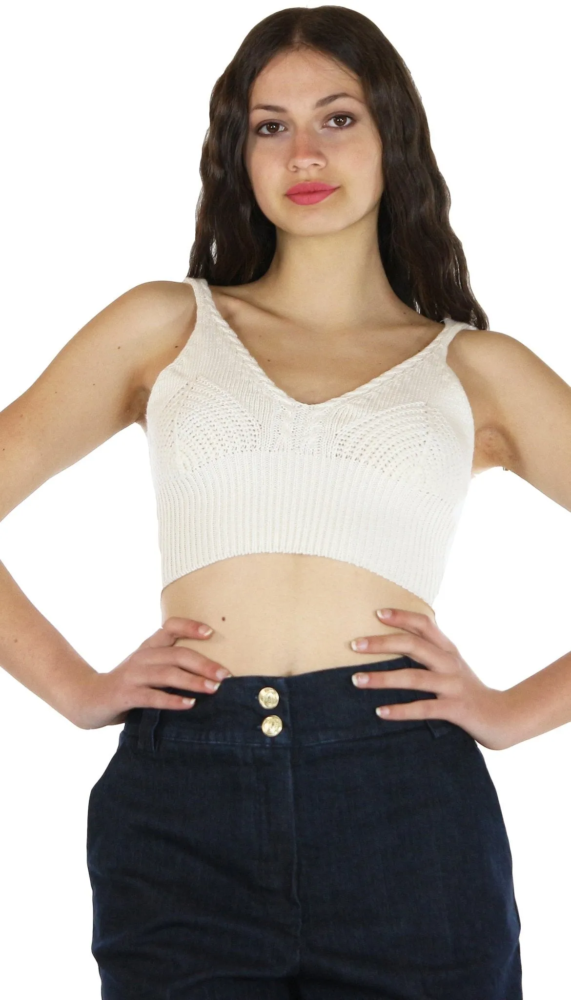 Denny Rose Top in maglia crochet.