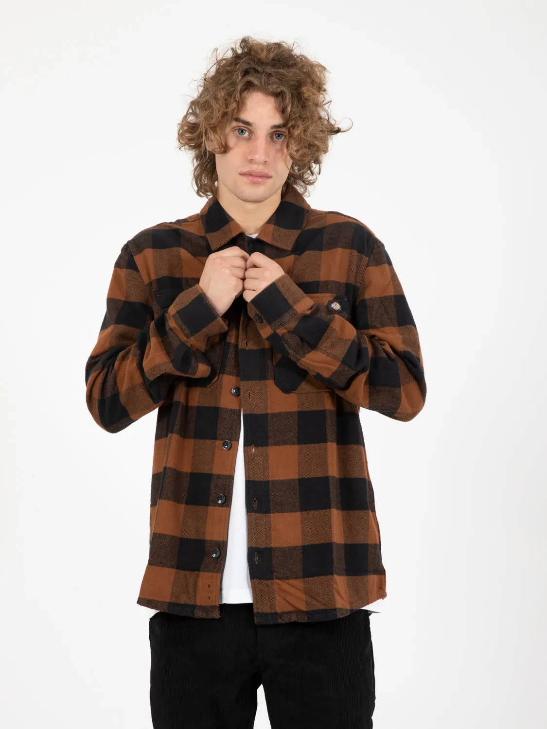 Camicia New Sacramento check brown duck / nero