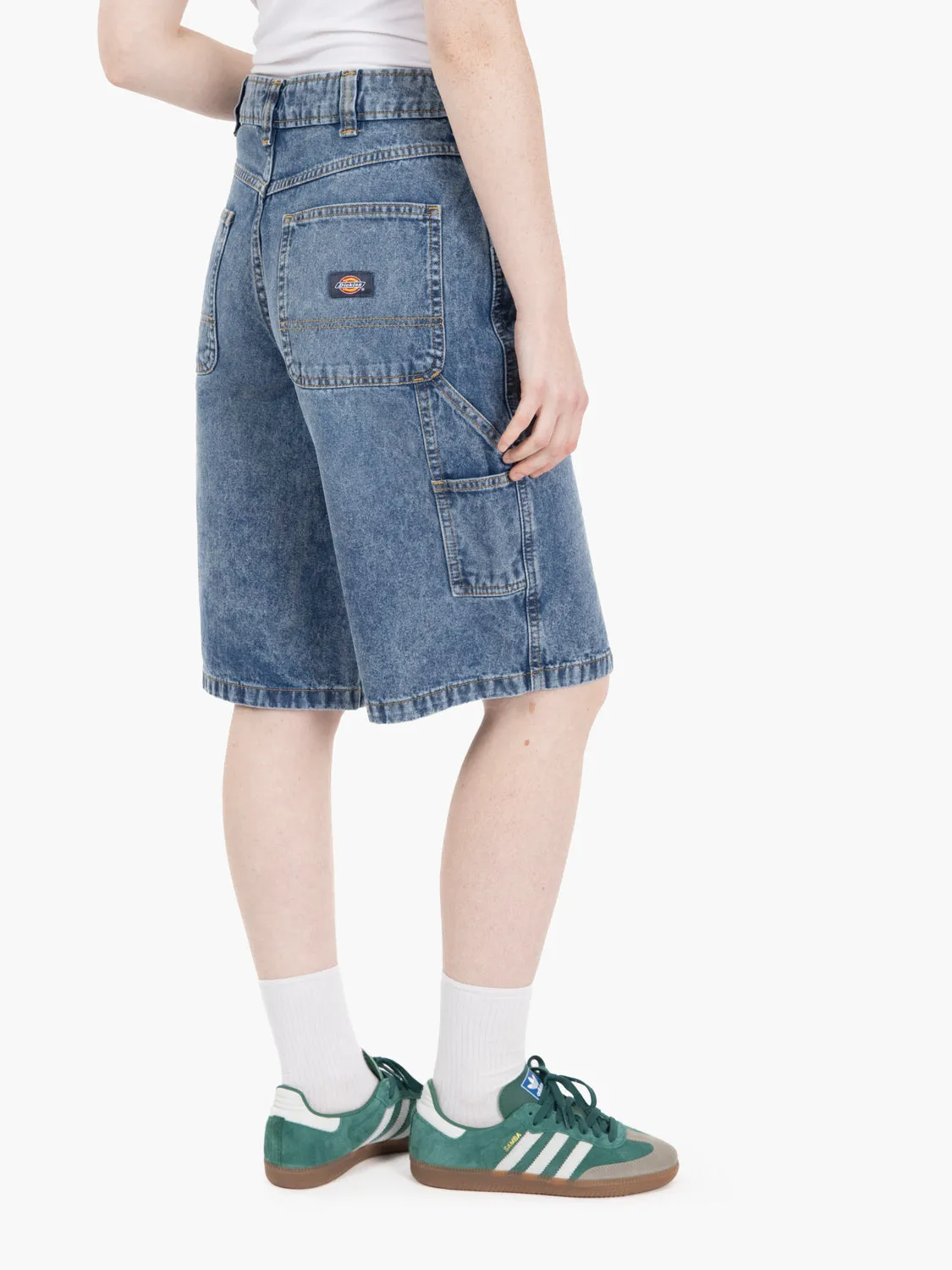 Carpenter denim jort W rinsed fade blue