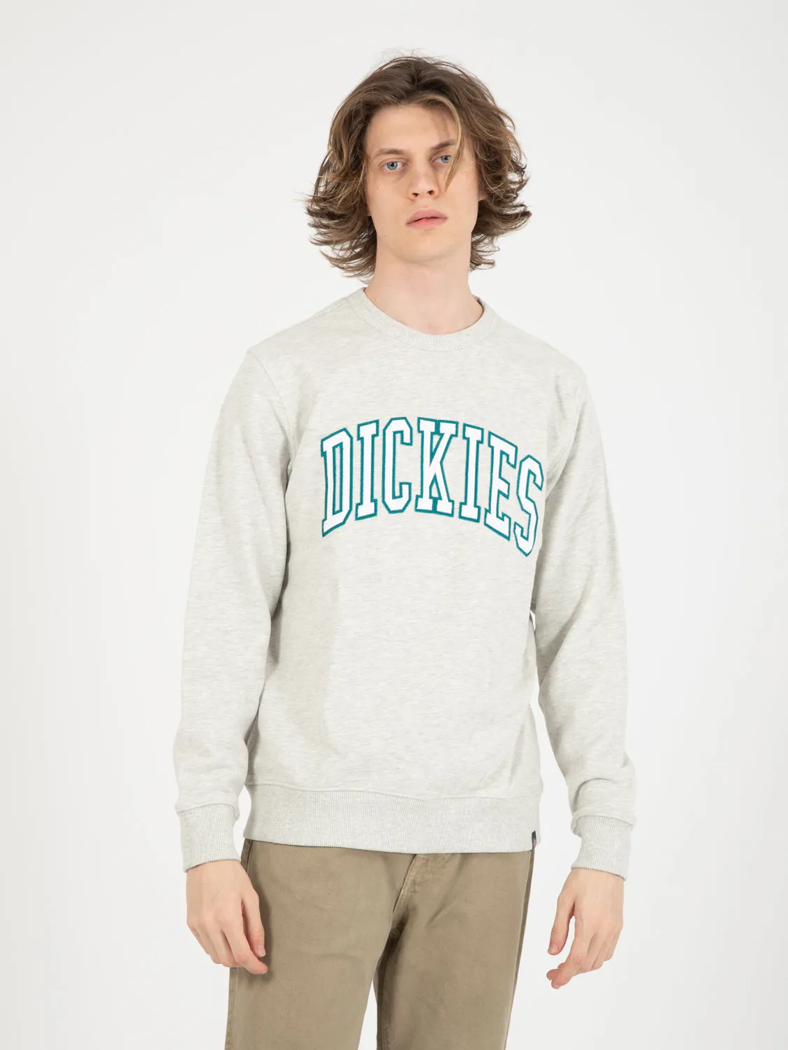 Felpa Aitkin girocollo gry / deep lake