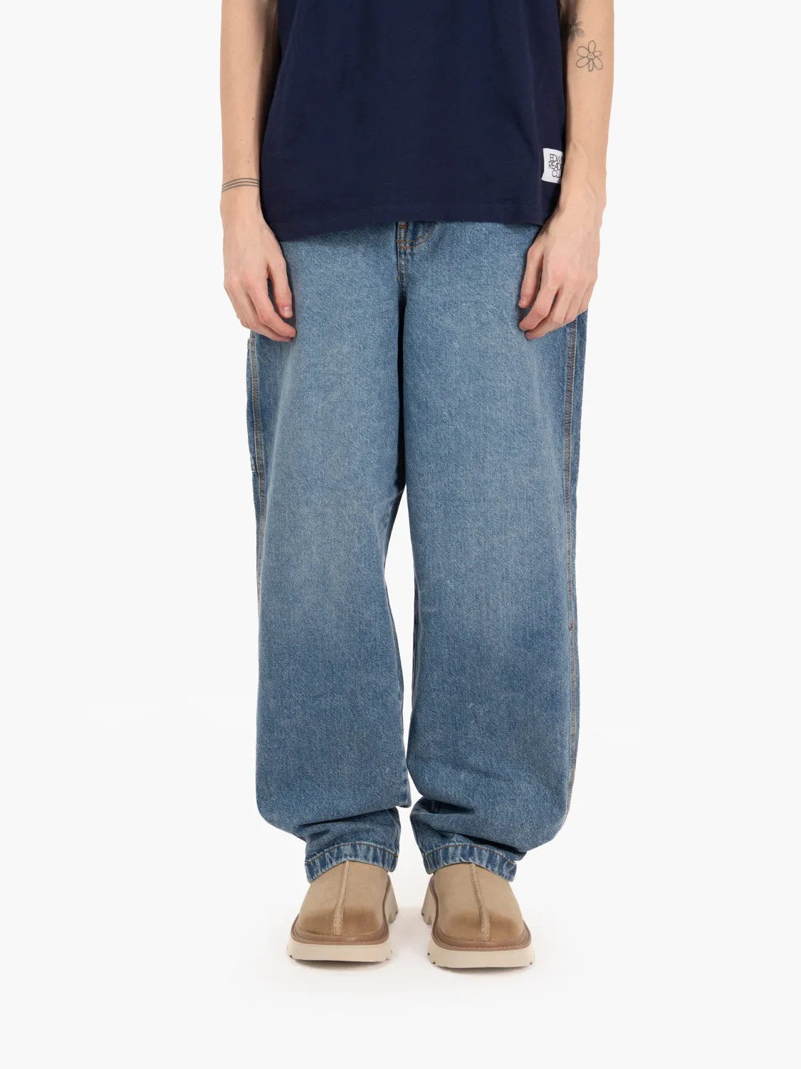 Madison baggy pant rinsed blue