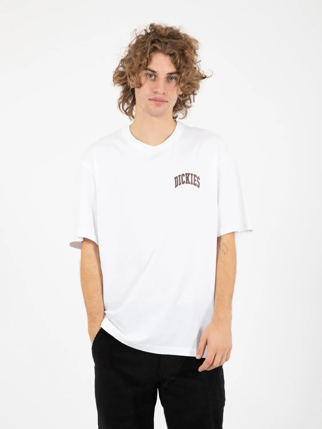 T-shirt Aitkin white / fired brick