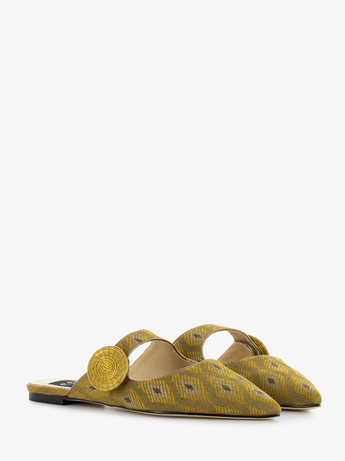 Sabot fantasia rombo giallo / oro