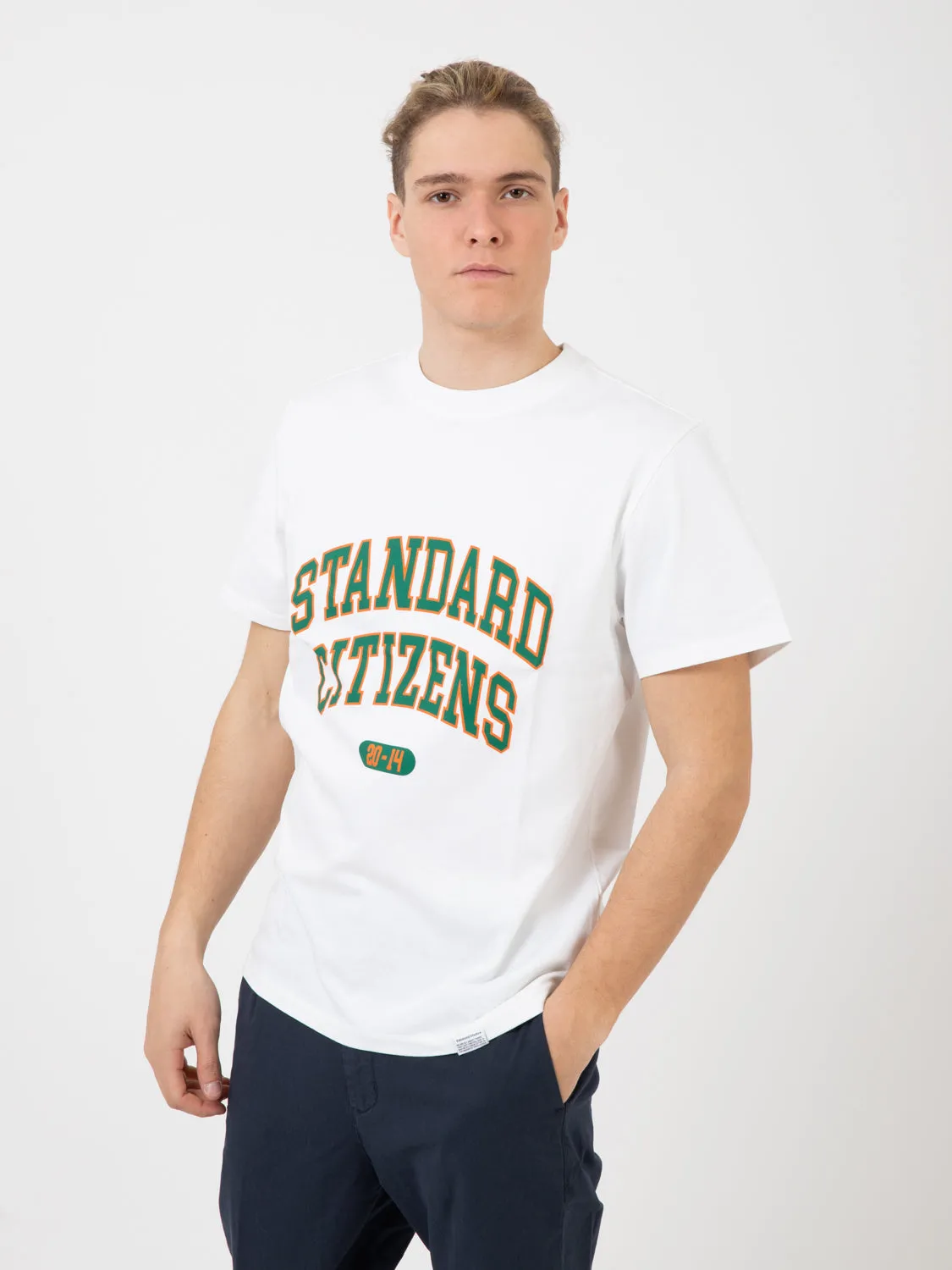 T-Shirt College Arch white