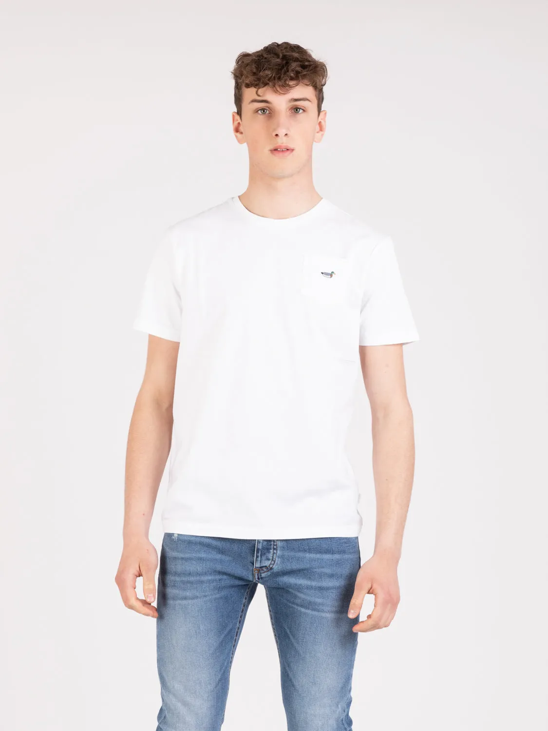T-shirt duck patch bianca