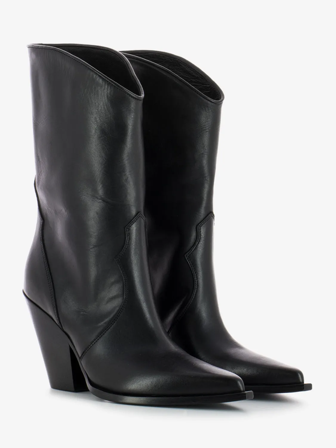 Stivali texani Peggy talco nero