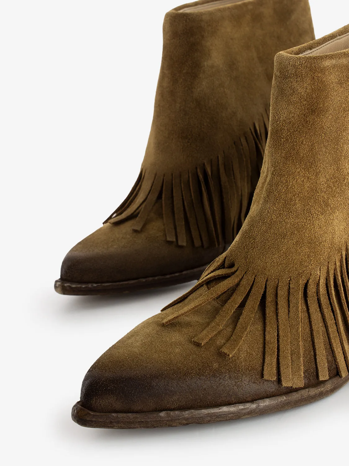 Tronchetti texani con frange camel