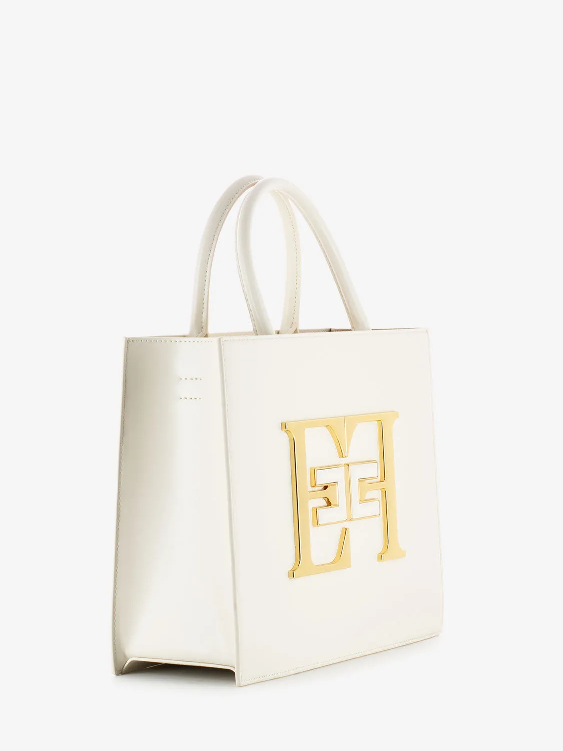 Borsa a mano media con logo burro