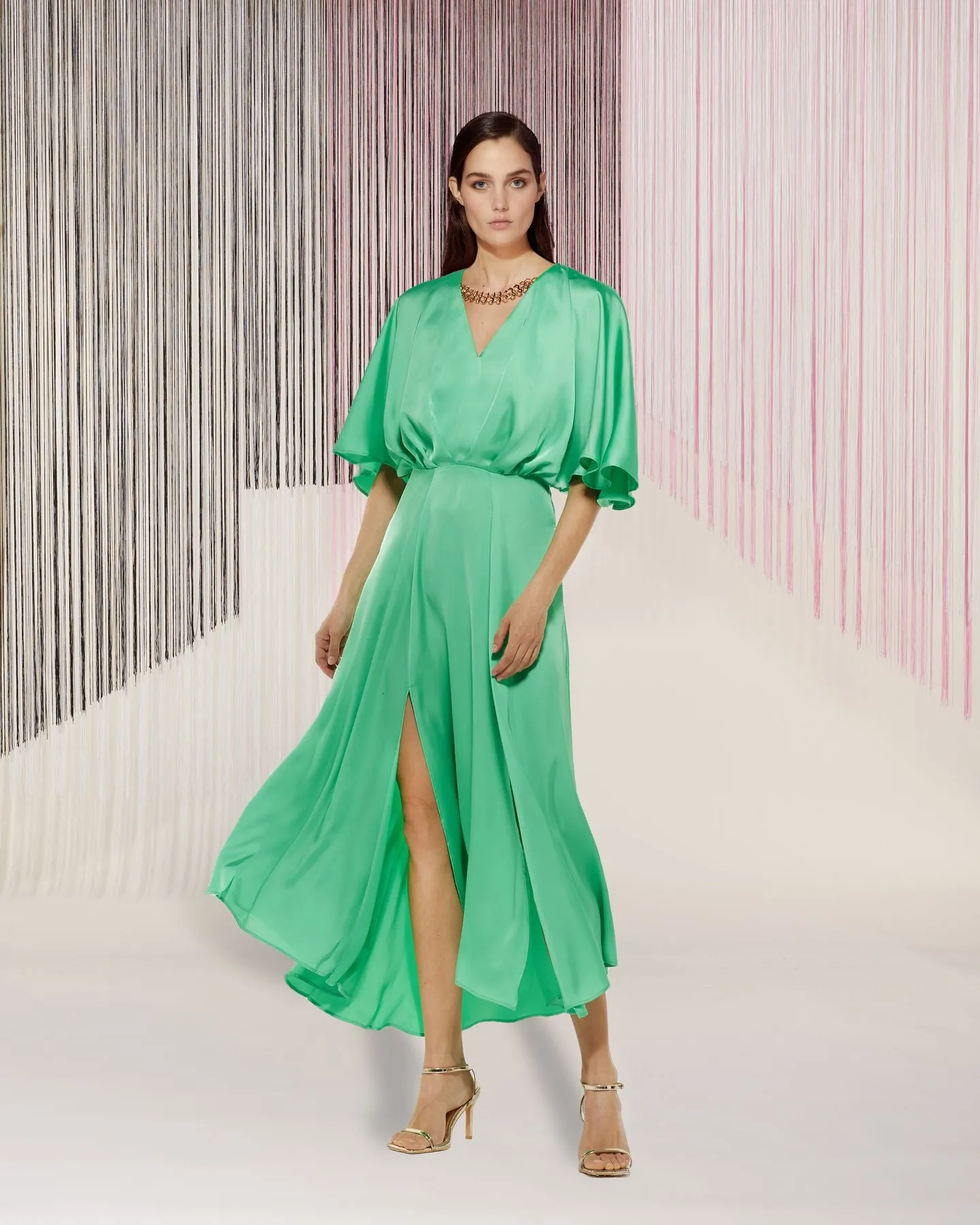 Simona Corsellini Abito lungo in raso