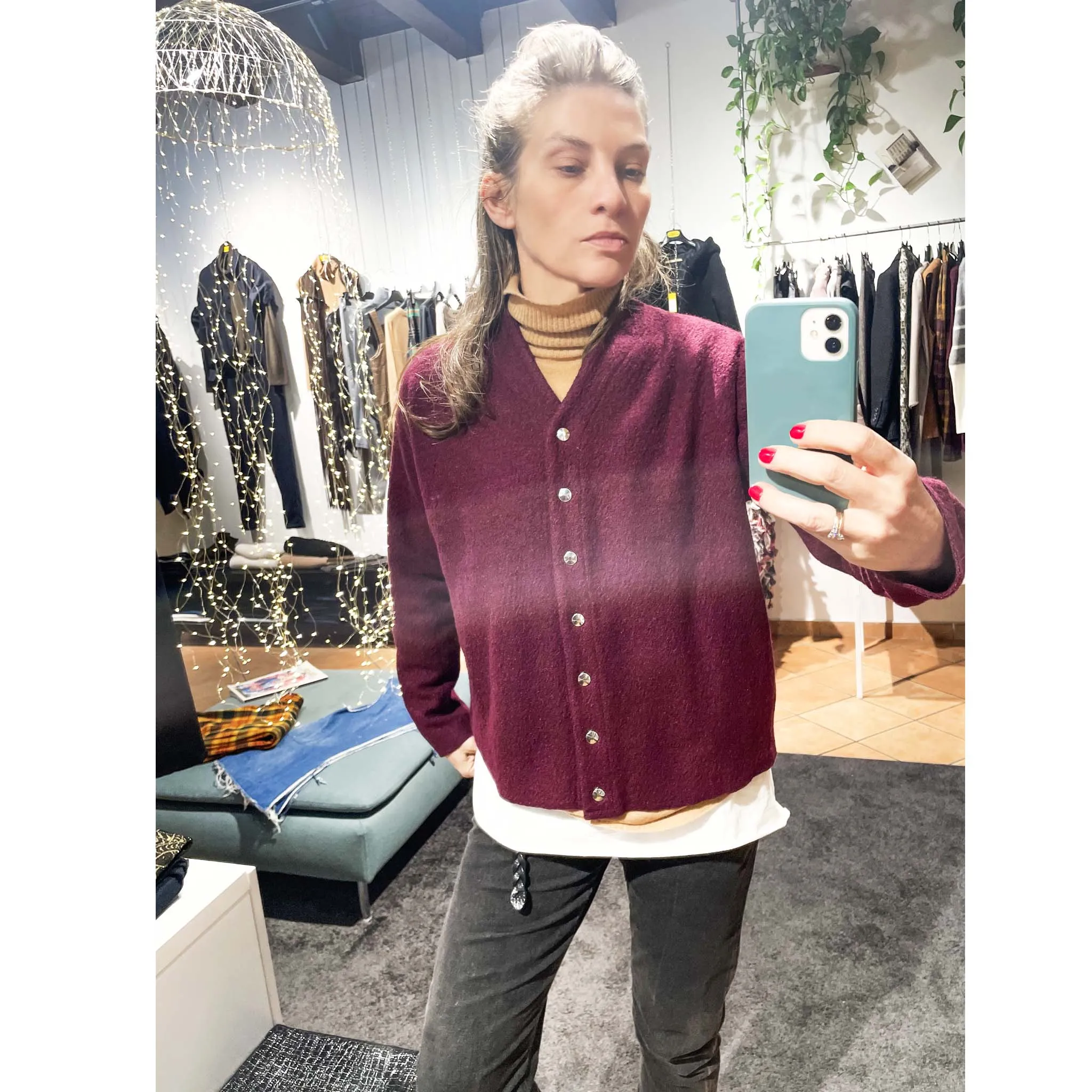 EMERALD - Cardigan bordeaux