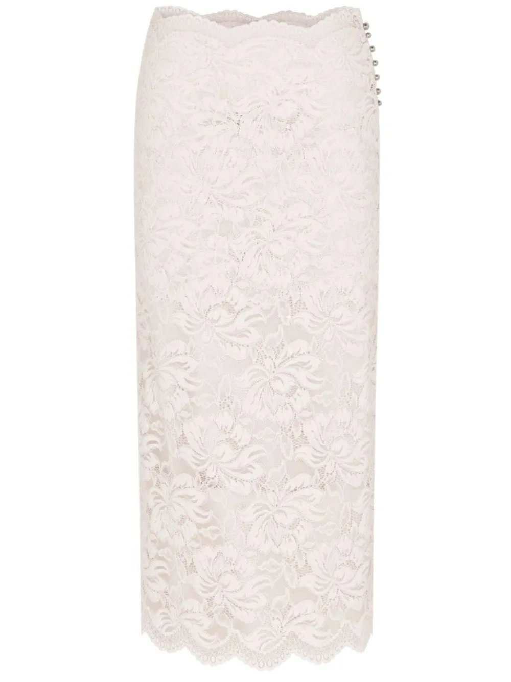 GONNA IN PIZZO CON BORDO SMERLATO