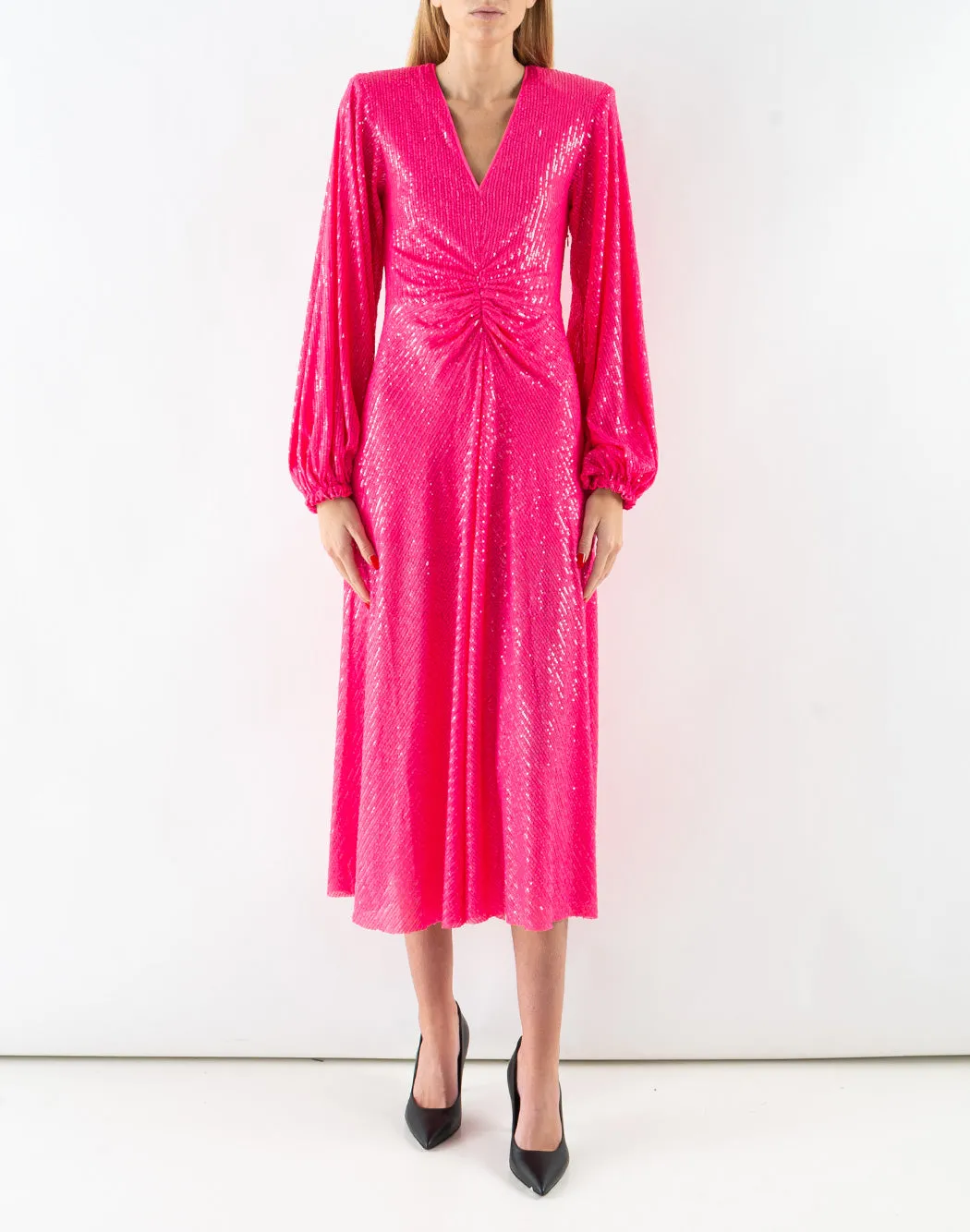 ABITO MIDI CON PAILLETTES