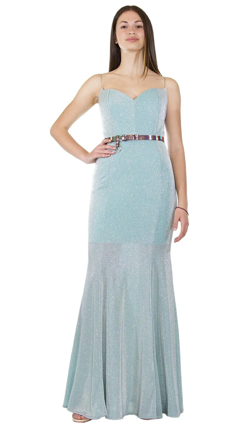 Feleppa Abito lungo a sirena in maglina glitter. 105FLA126