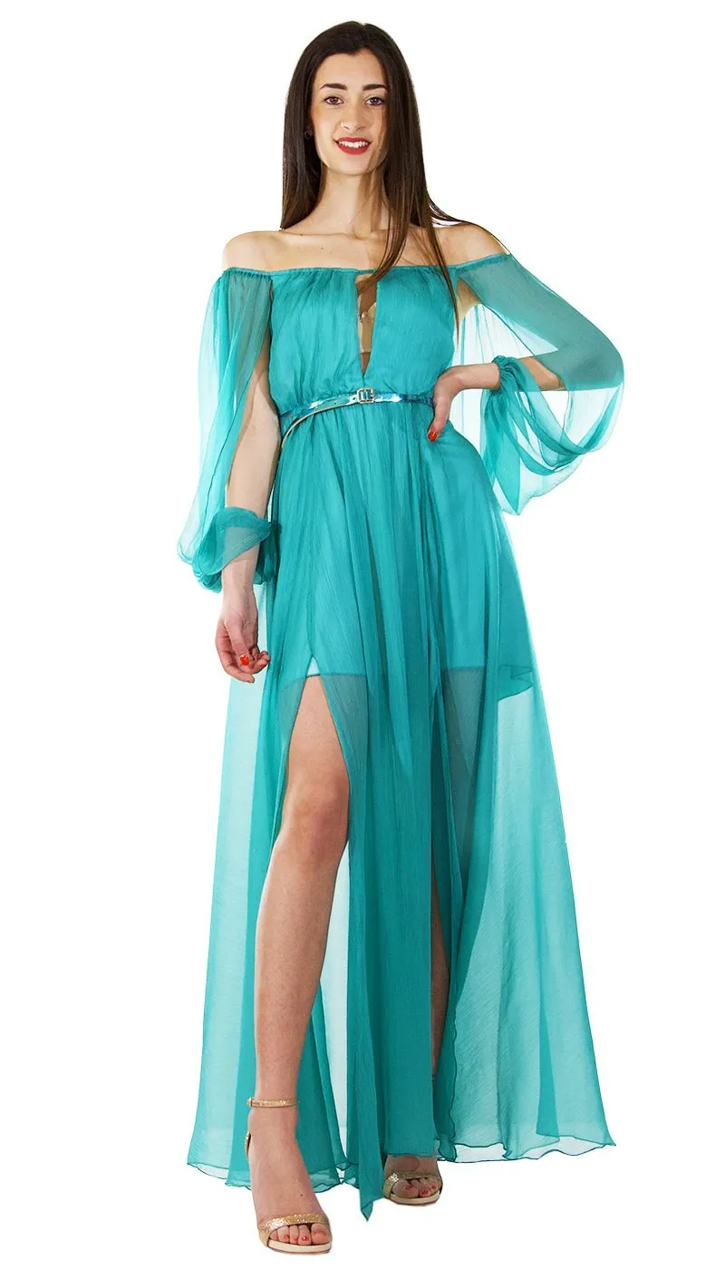 Feleppa Abito lungo in creponne con scollo omerale. 105FLA110