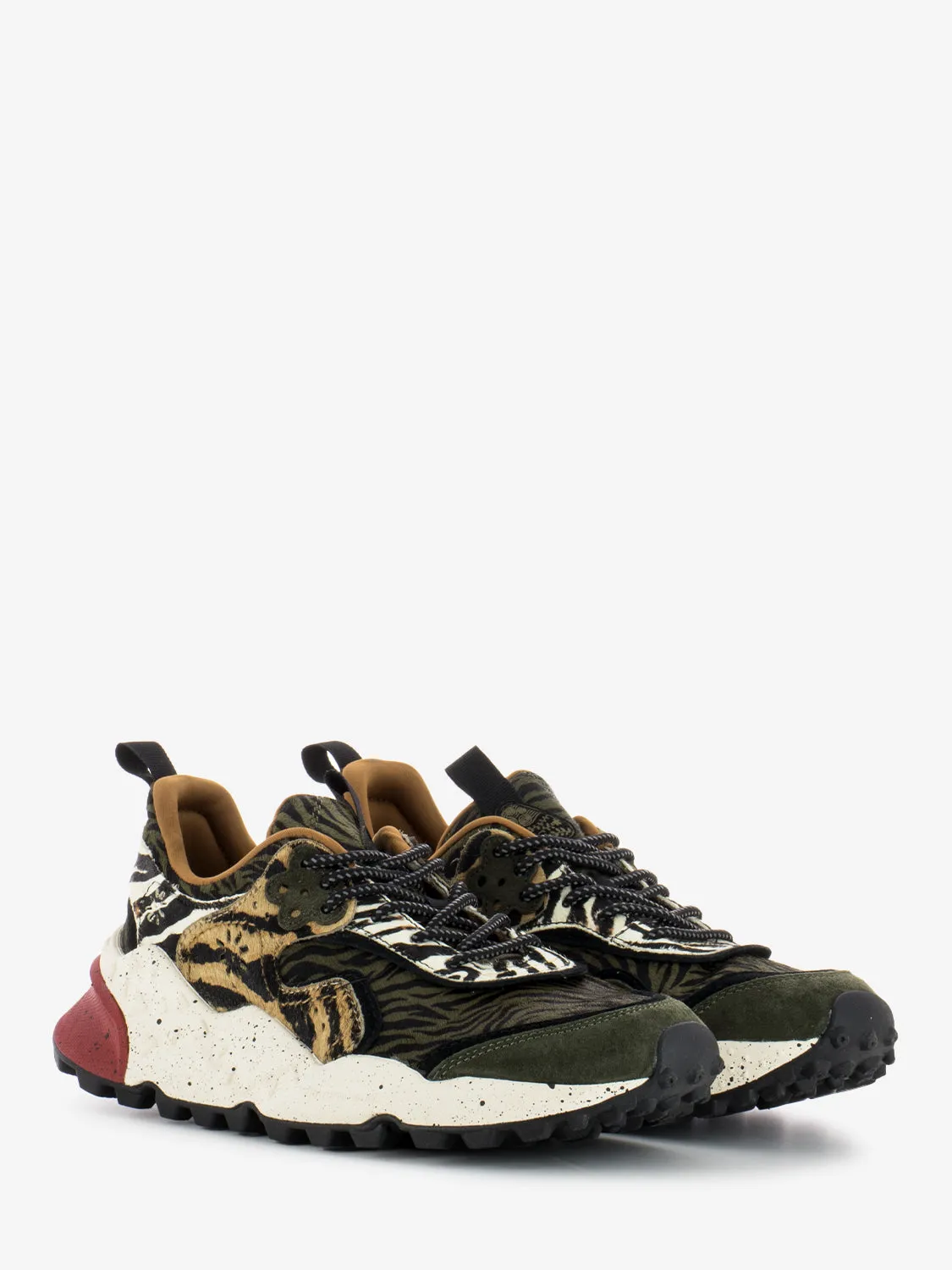 Kotetsu UNI suede pony hair military / multicolor