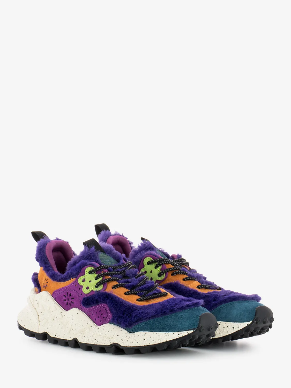 Kotetsu Woman suede ecofur petrol / navy