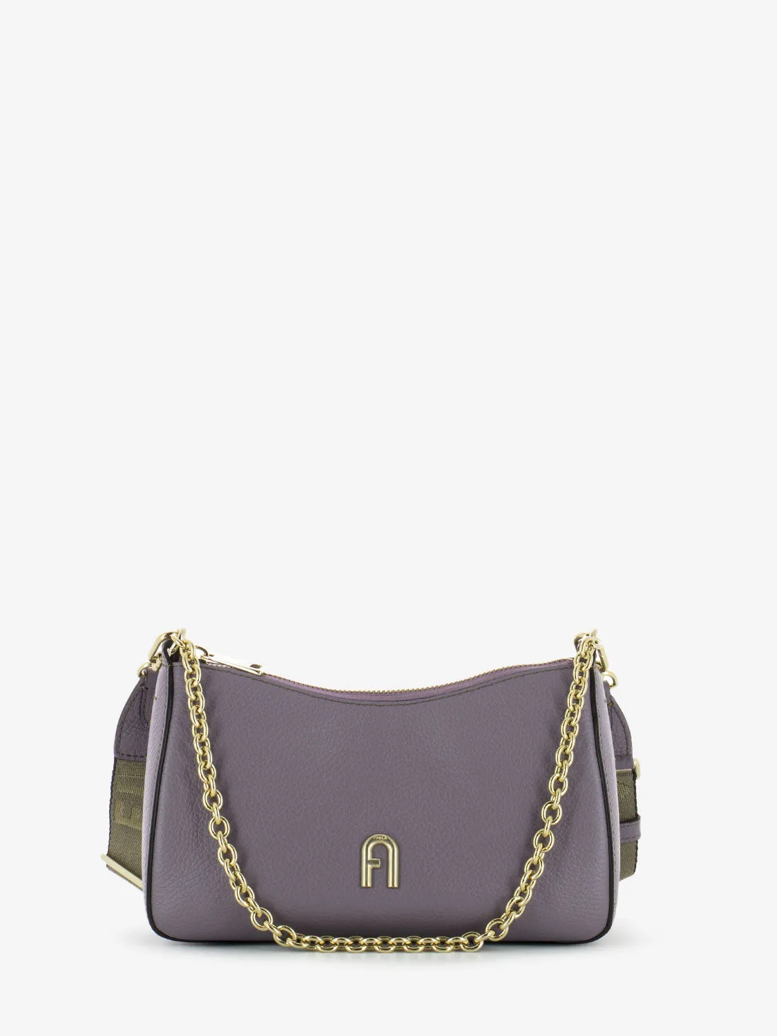 Borsa Primula mini double strap aura / metal taupe
