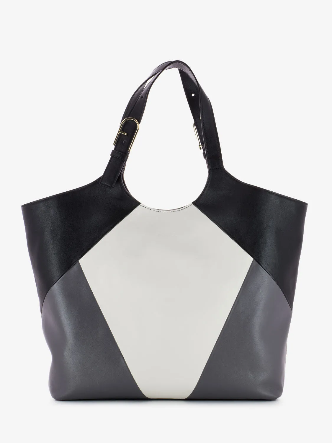 Tote bag Flow XL marshmallow / soil / nero