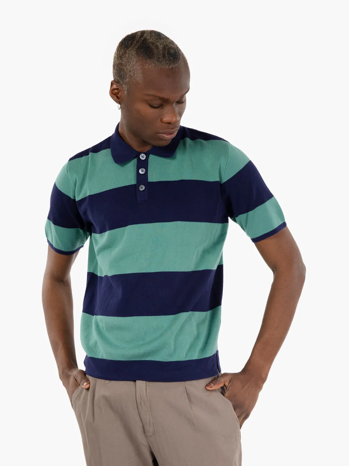 Polo Gilbert righe blu / verde
