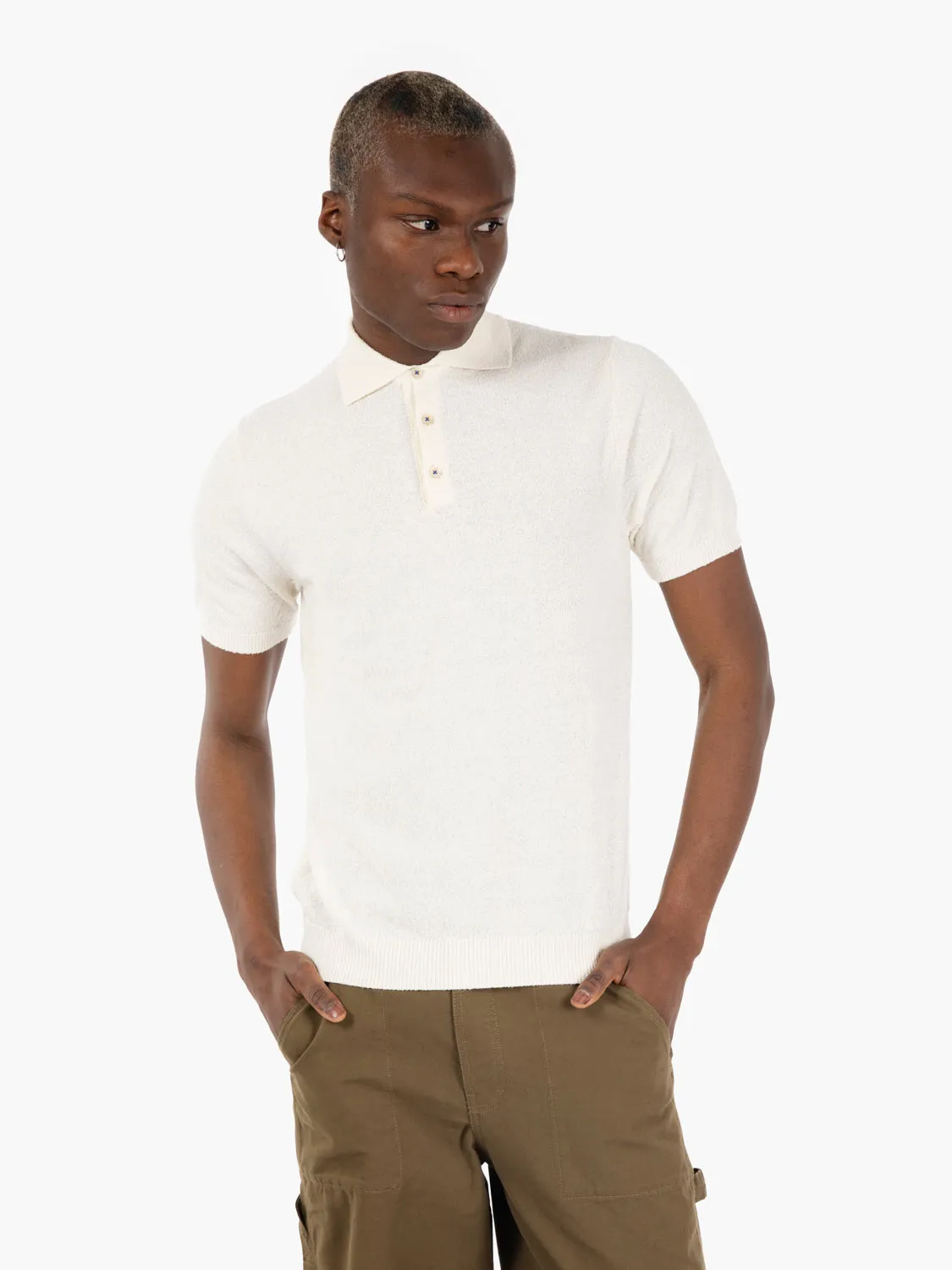 Polo spugna James bianco