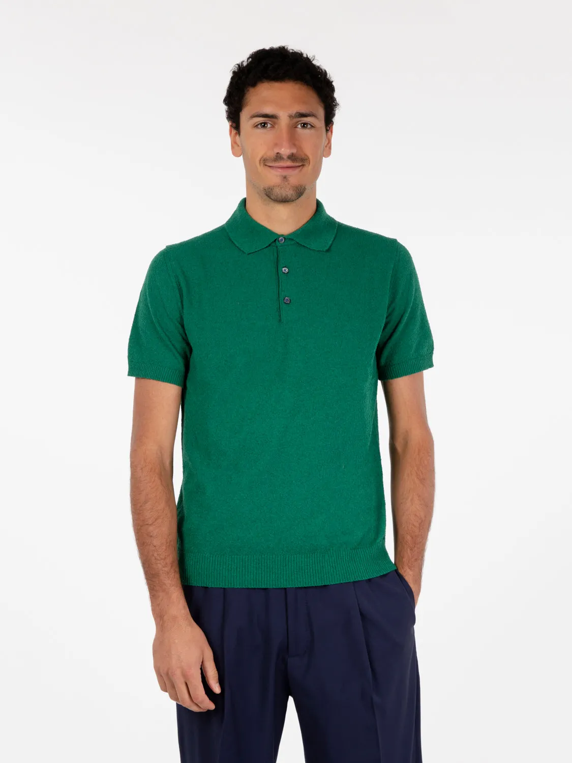 Polo spugna James verde prato