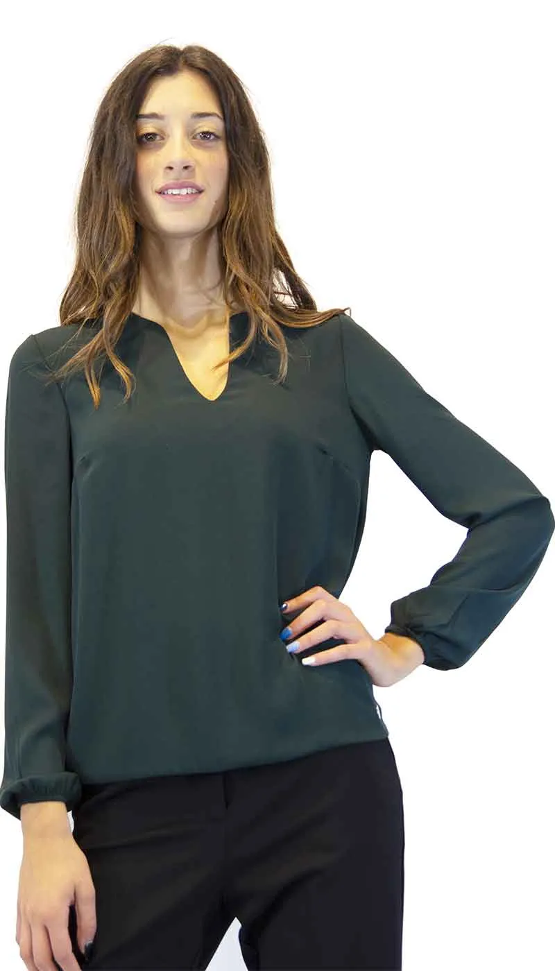 Gaudì Blusa donna in creponne verde.