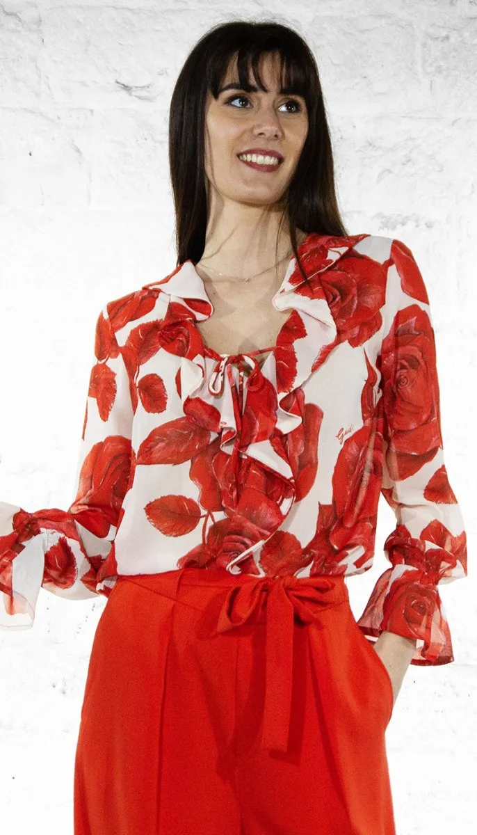 Gaudi Blusa in georgette stampa floreale