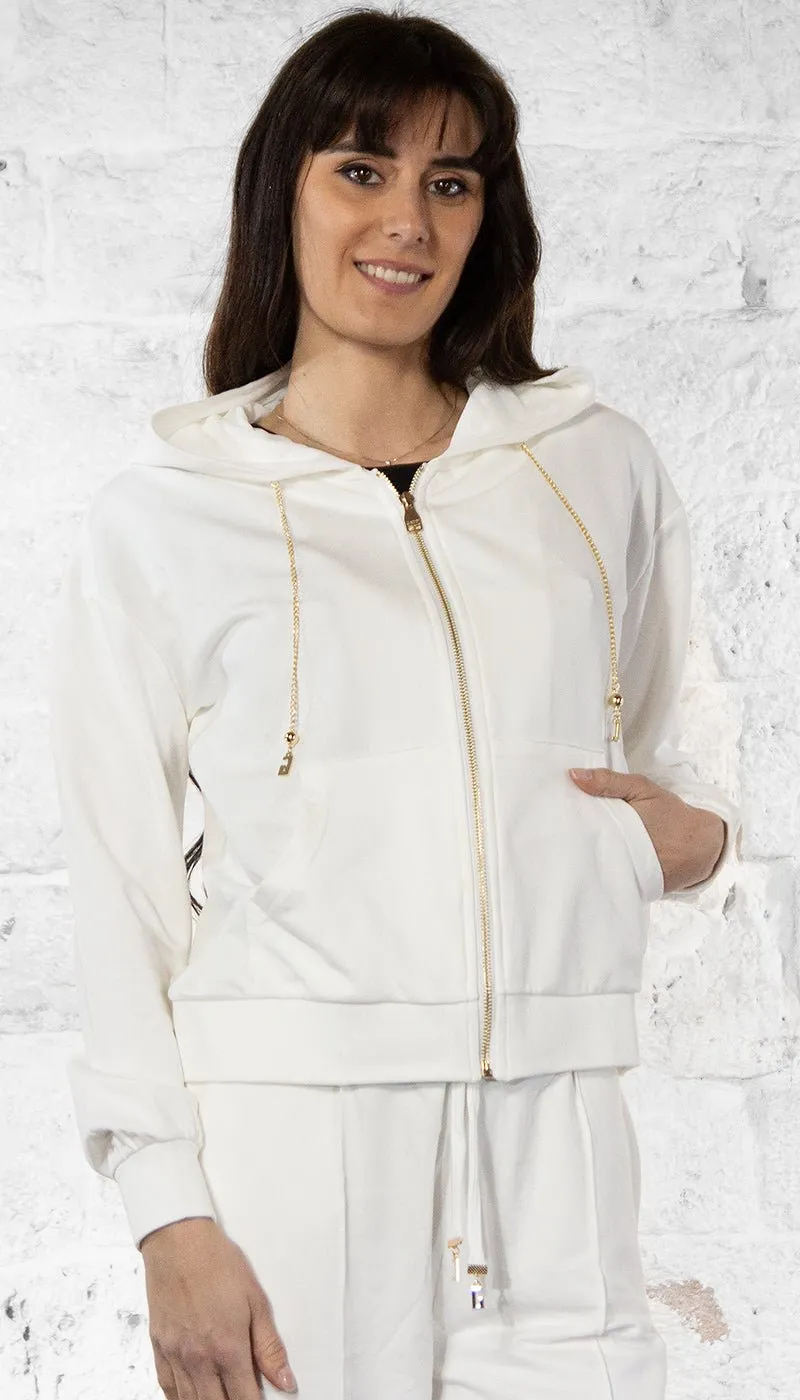 Gaudi felpa in cotone maniche lunghe con cappuccio 511BD64001