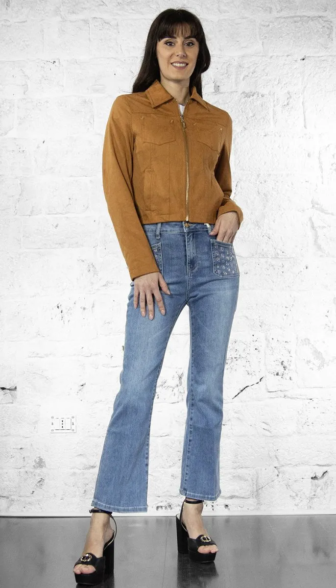 Gaudi Giacca donna marrone con zip