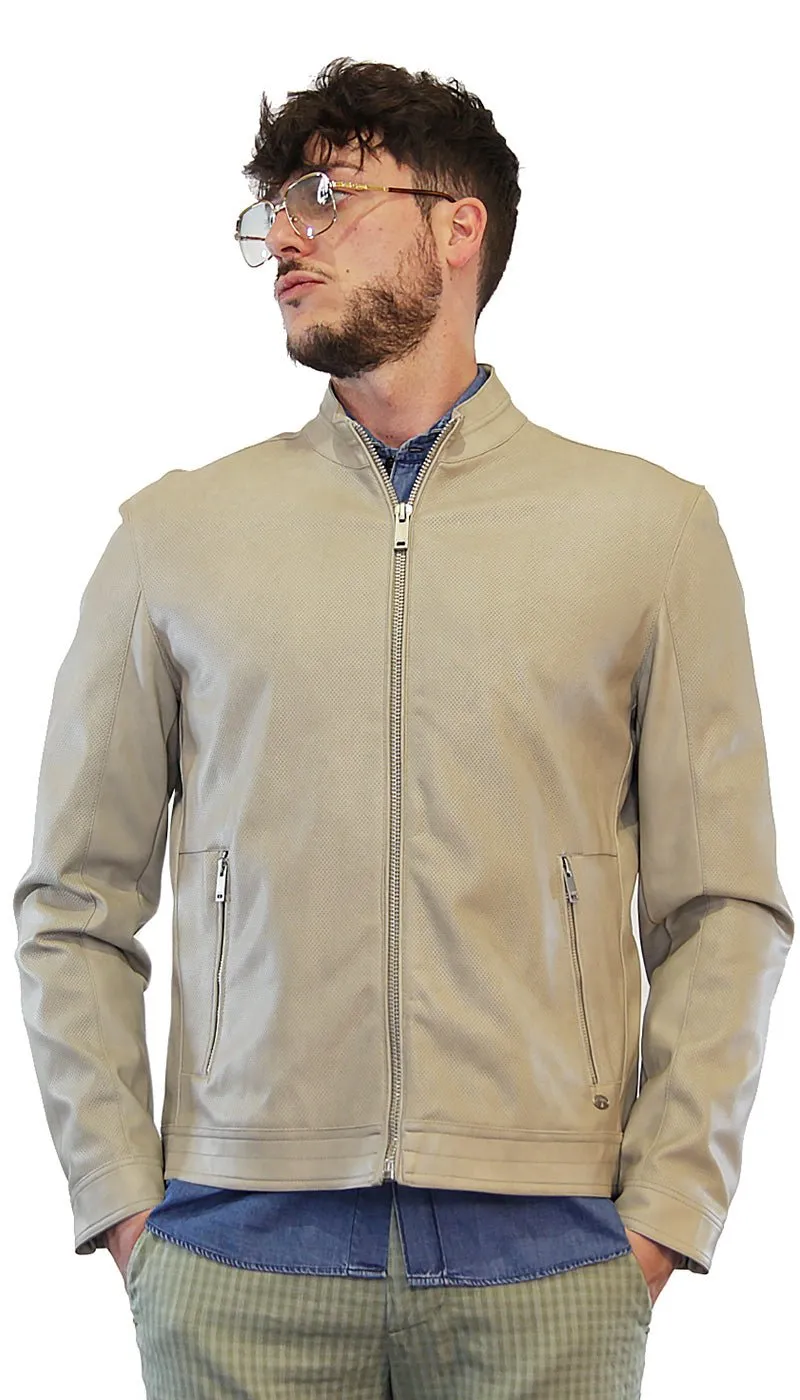 Gaudì giubbotto uomo in ecopelle traforato