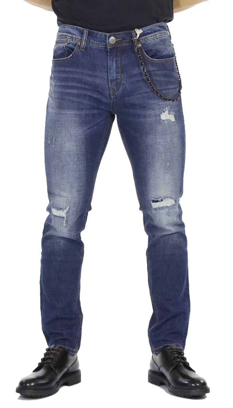 Gaudì Jeans uomo 5 tasche modello skinny con micro-rotture