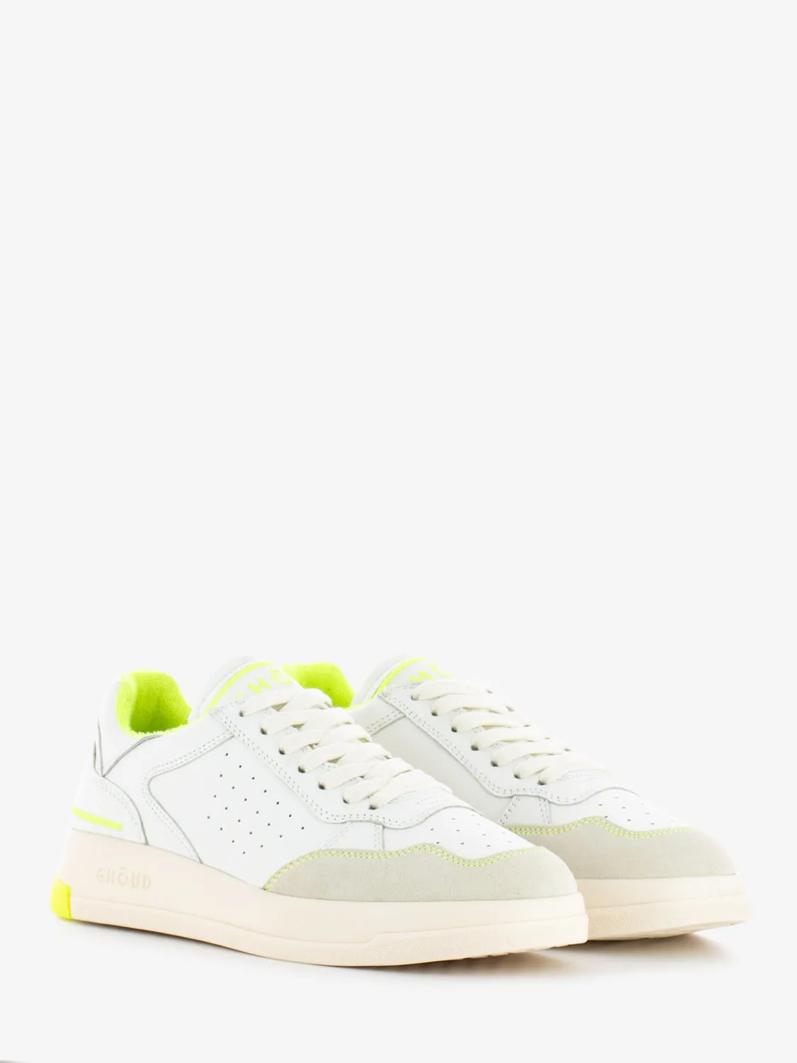 Sneakers Tweener fluo leather white / yellow