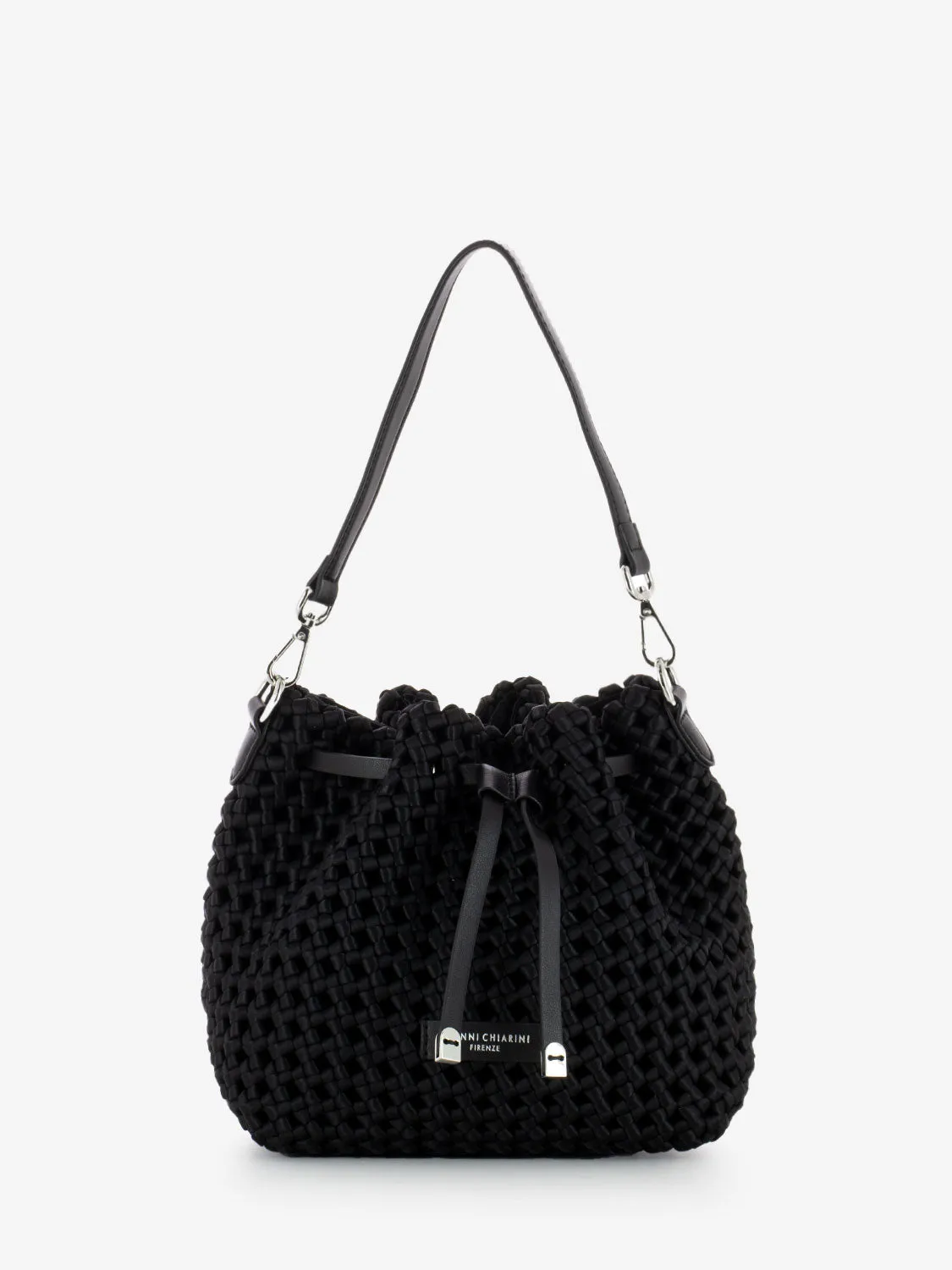 Borsa a spalla Fiore nero