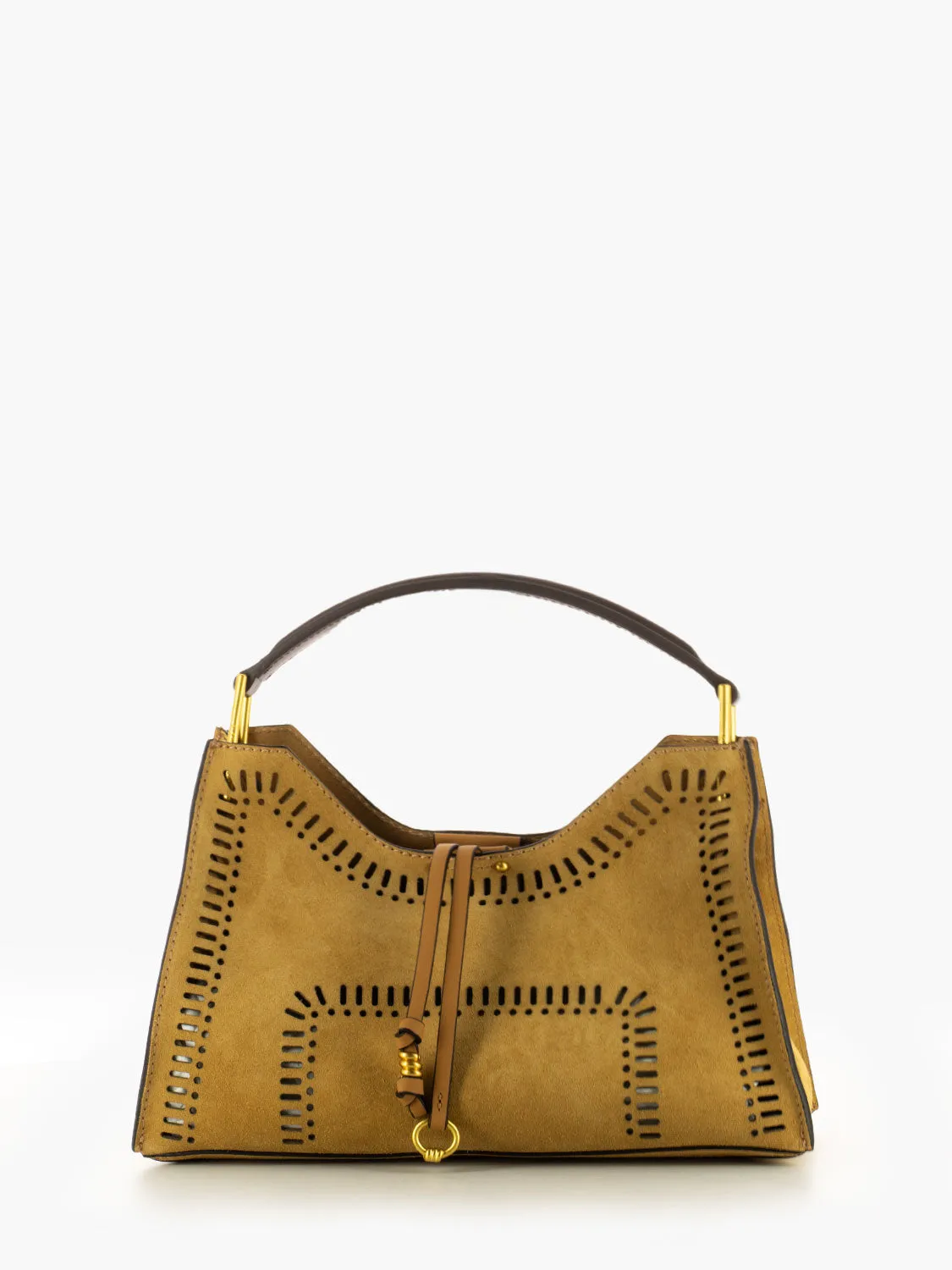 Borsa Aurora S in pelle peanut butter