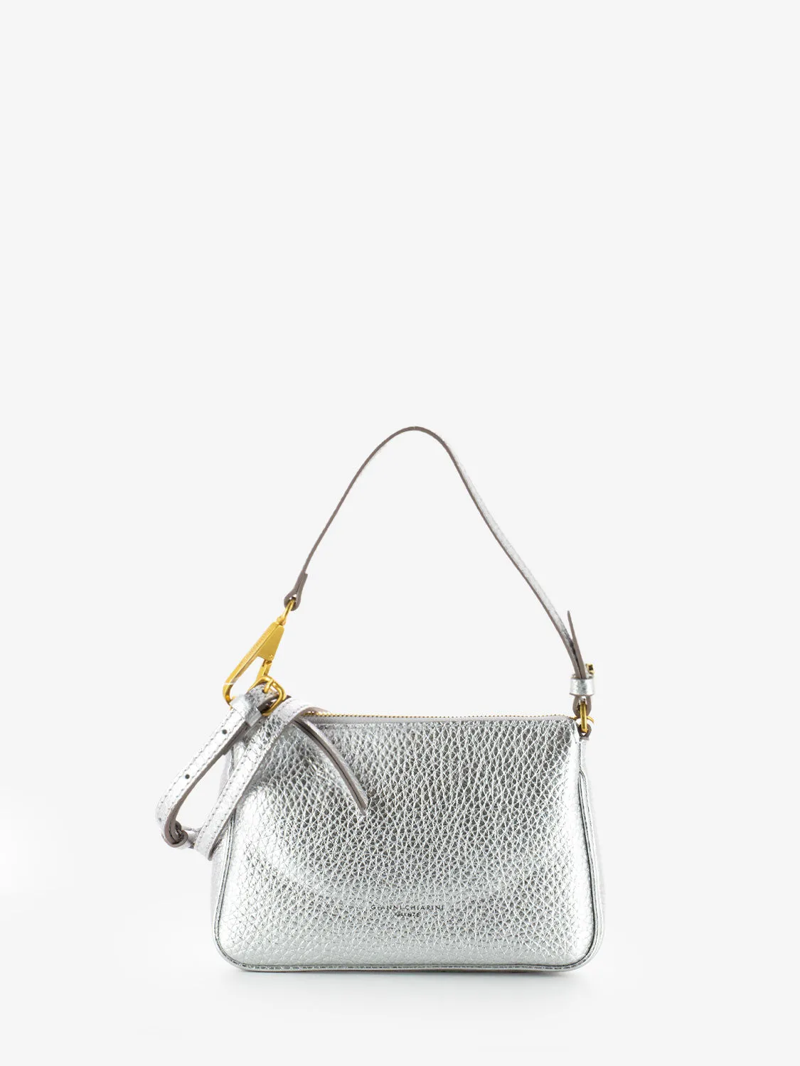 Borsa Brooke small in pelle silver