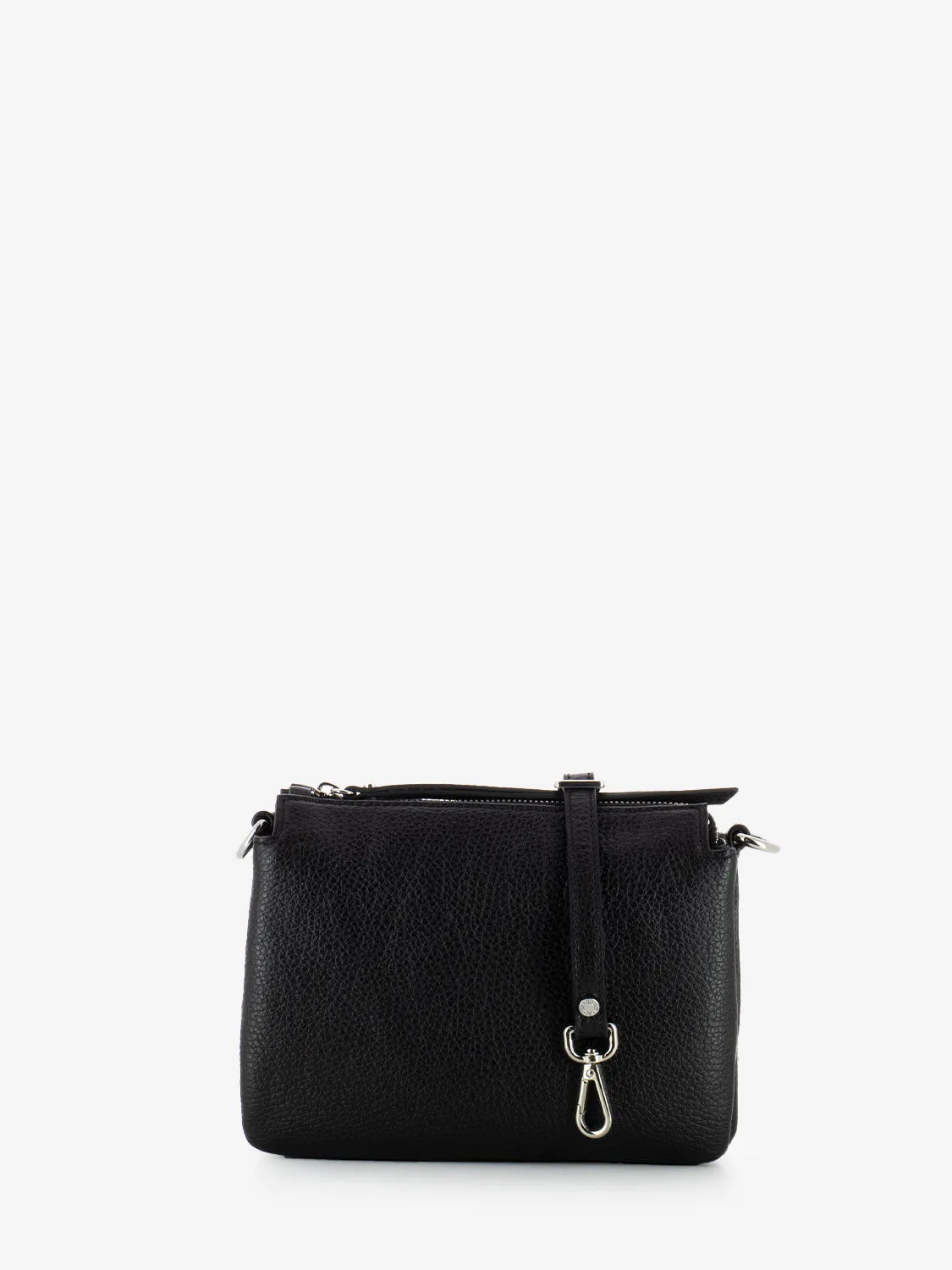 Tracolla Three small in pellle nero