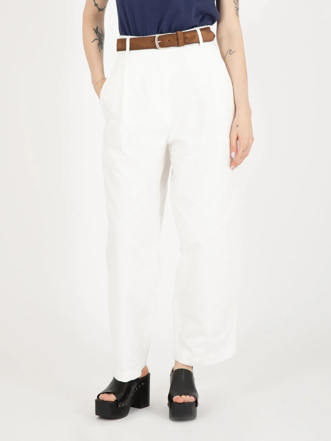 British worker pants canvas milk