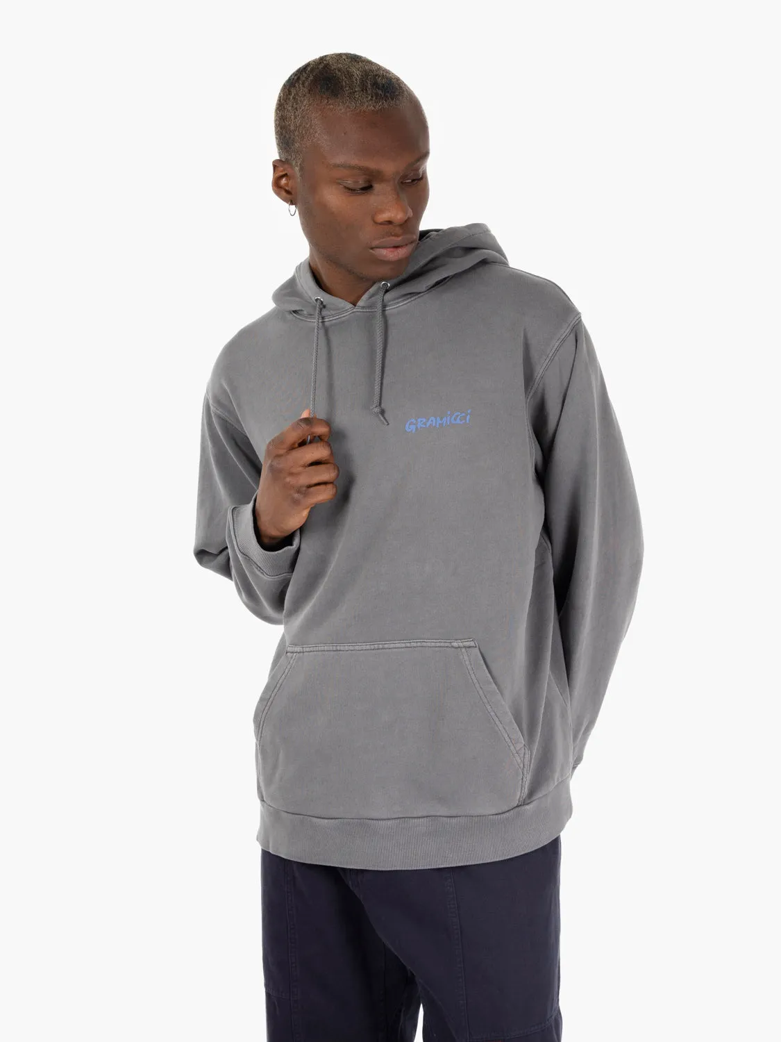 Felpa Snail hooded charcoal pigment