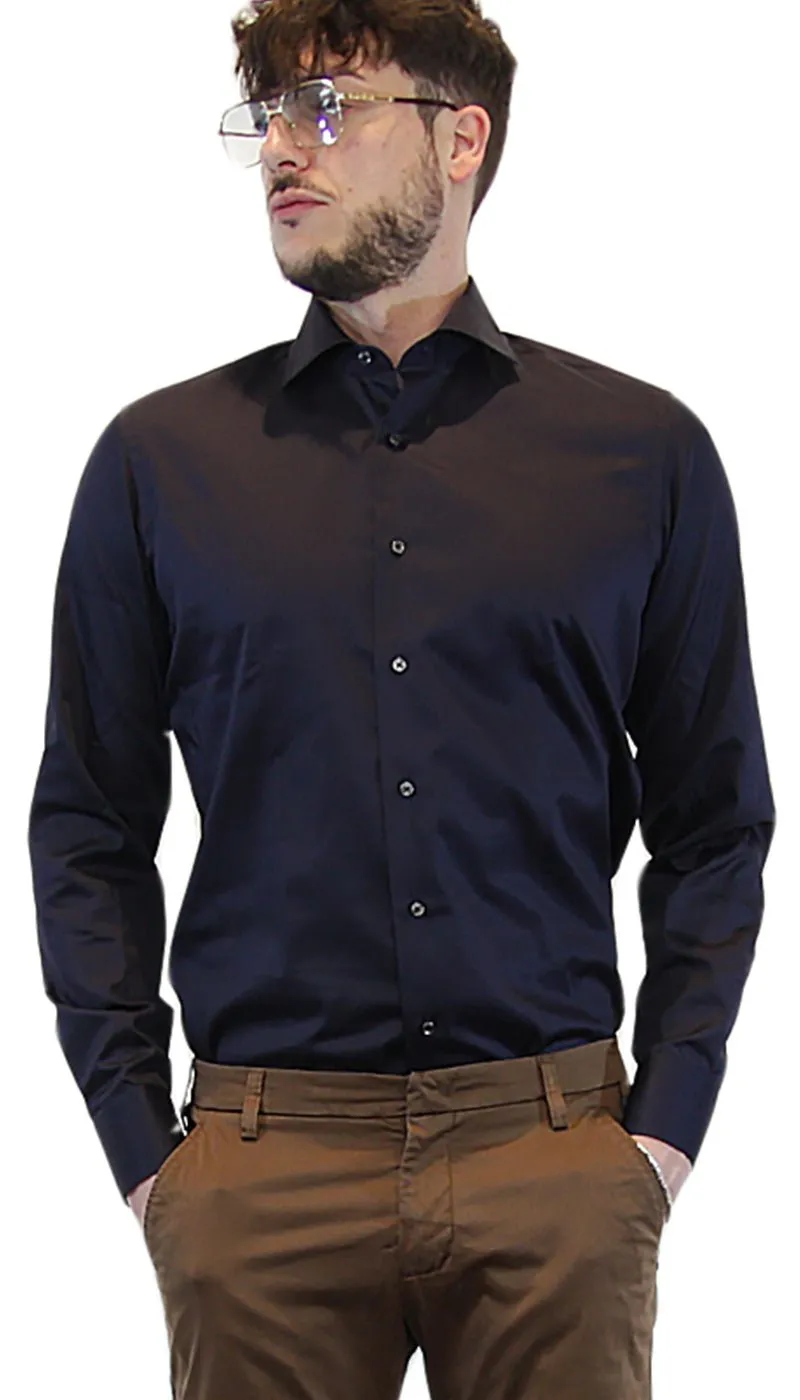 Grigio Camicia linea regular con pinces