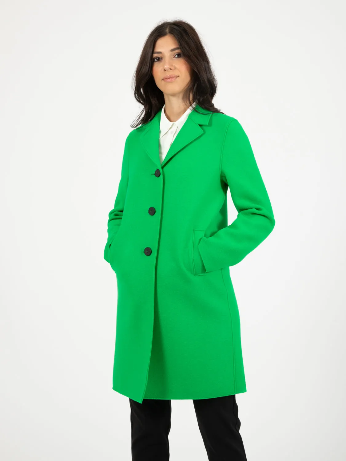Cappotto button up boxy parakeet green
