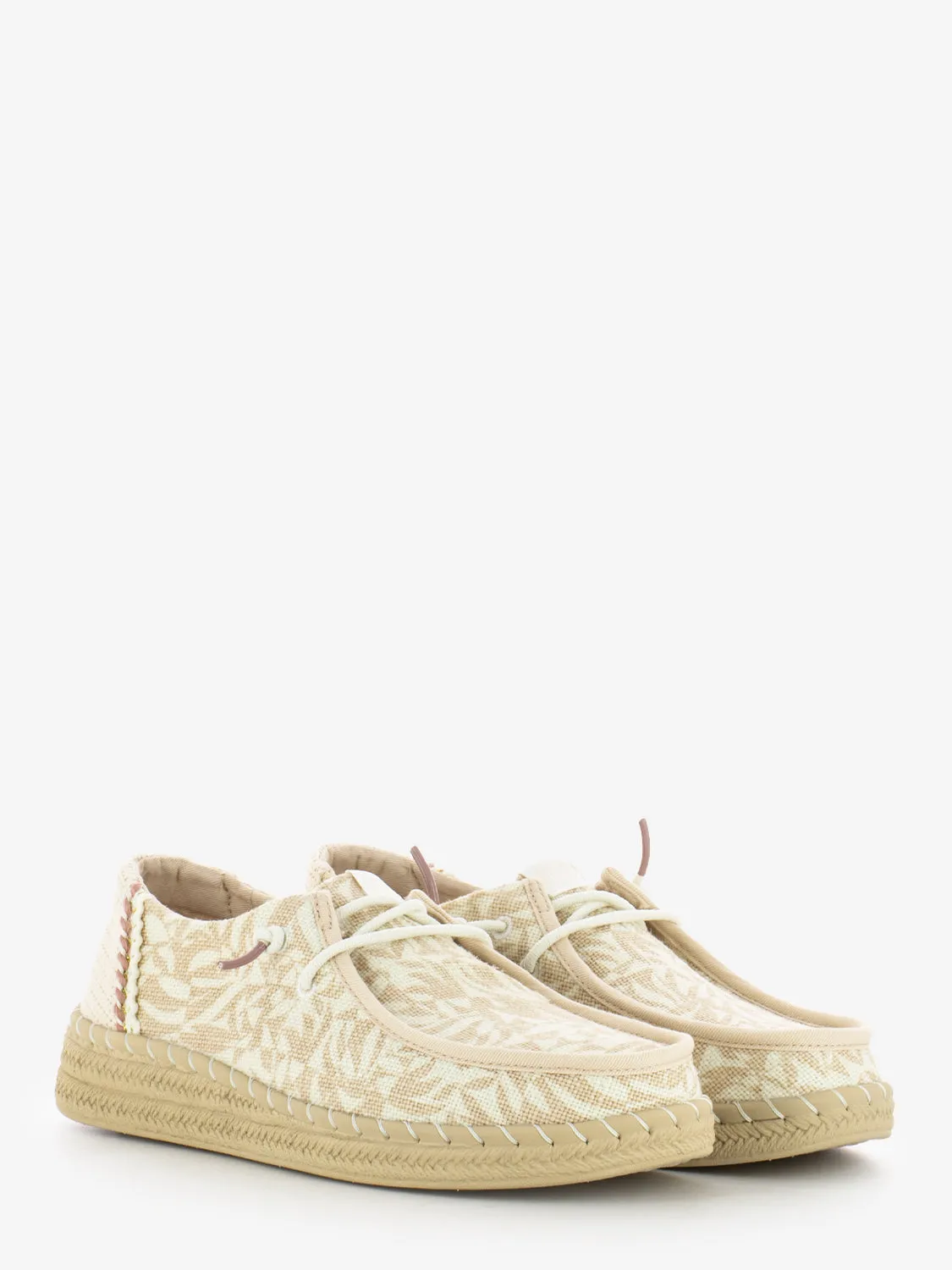 Wendy espadrille retro palm pale pink / white