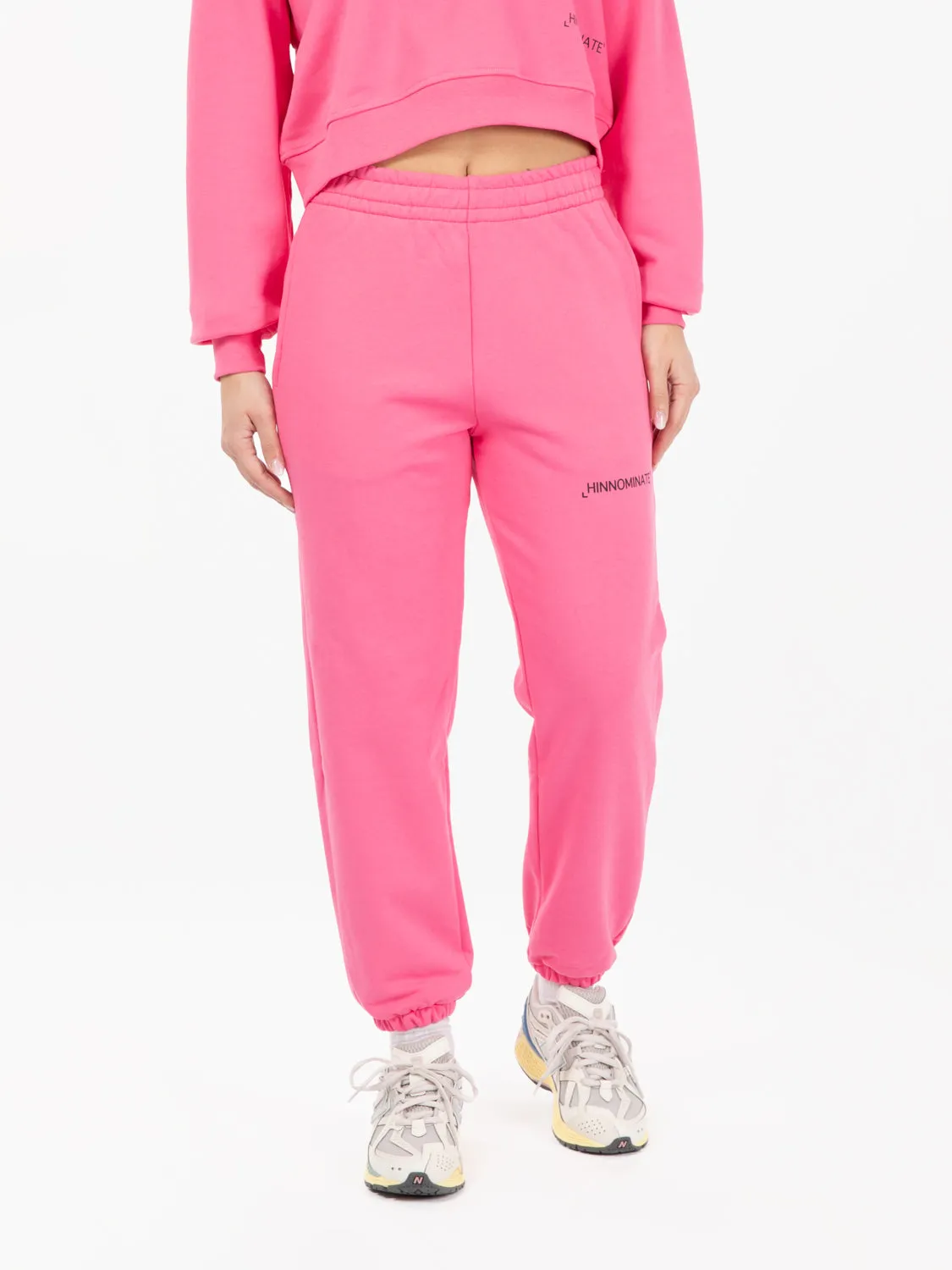 Jogger in felpa geranio