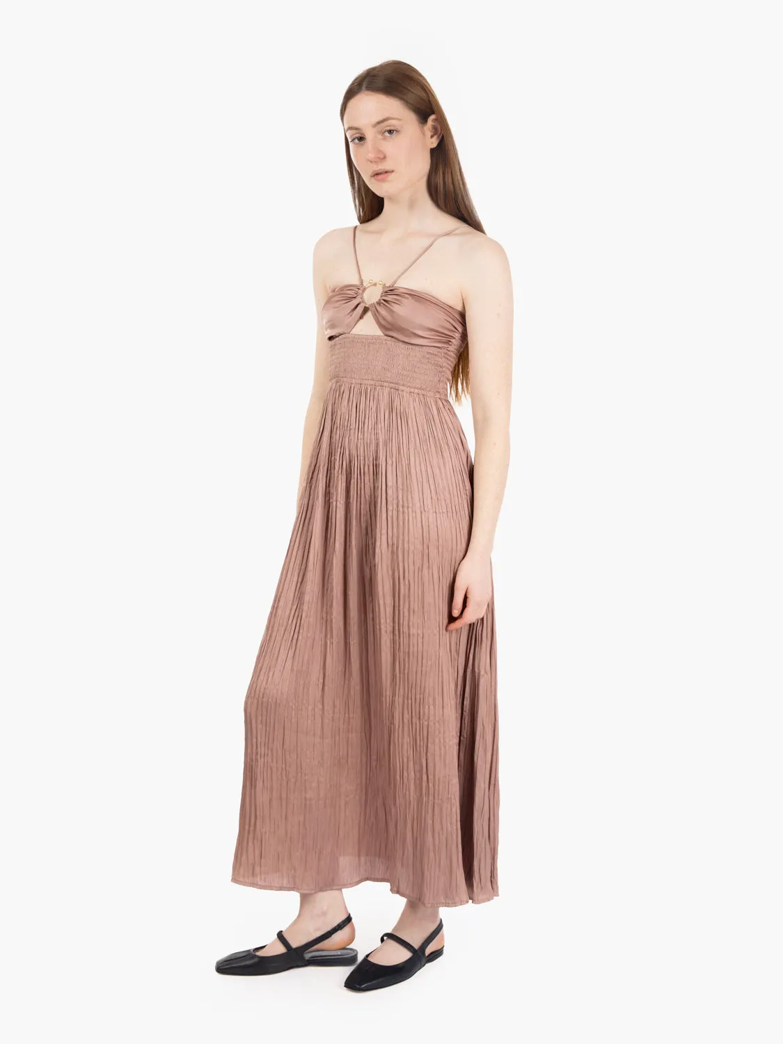 Abito Lilithi effetto satin blush tint